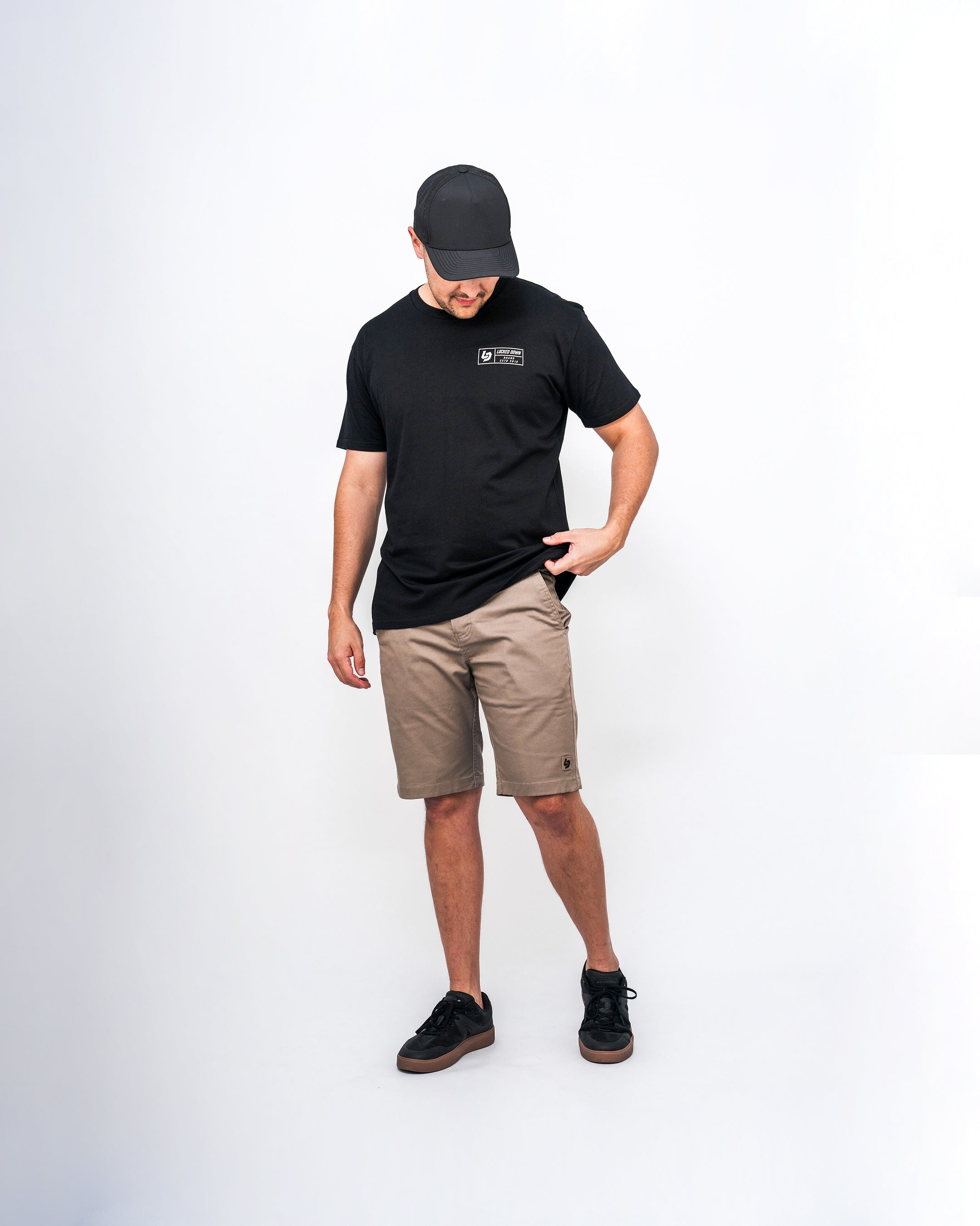 Locked Down Brands Premium Track Short - Khaki