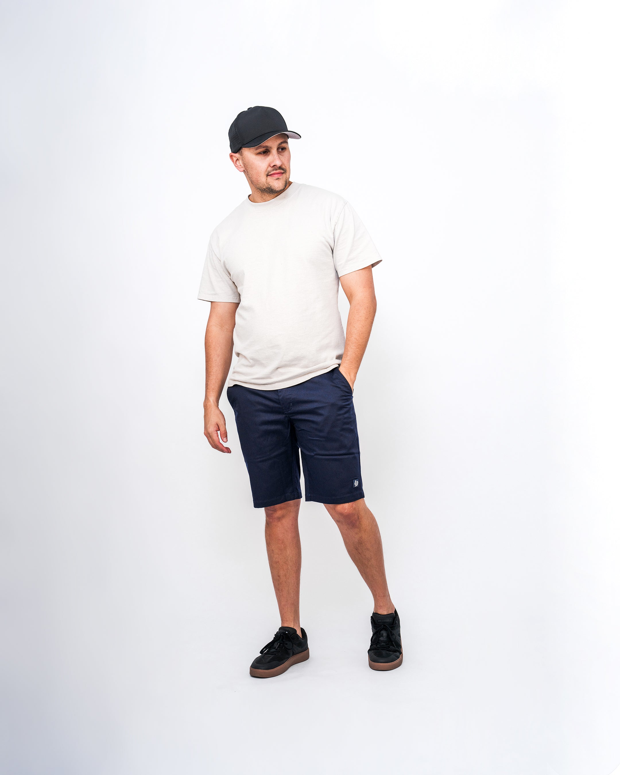 Locked Down Brands Premium Track Short - Navy