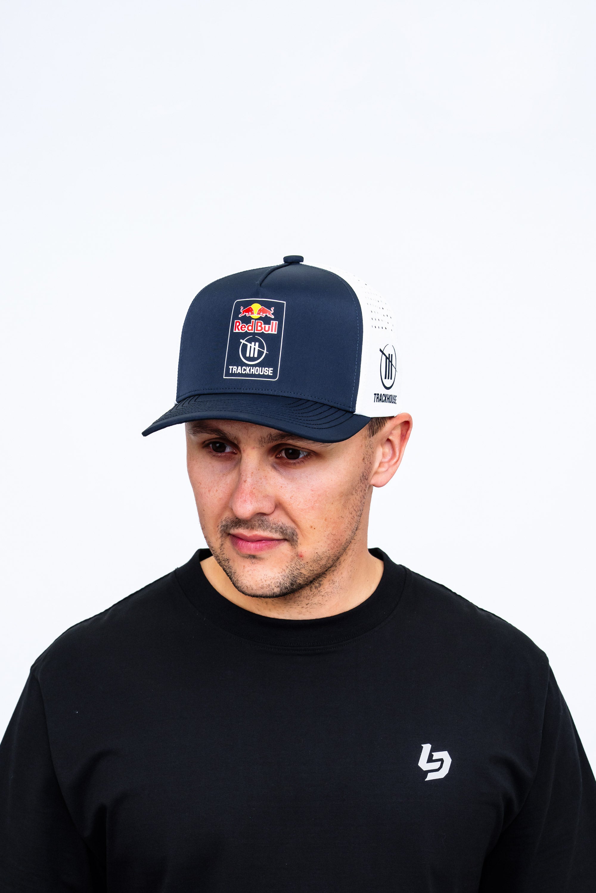 Locked Down Brands Premium Water Resistant ICON Snapback in Collaboration with Red Bull and Trackhouse Racing in NASCAR