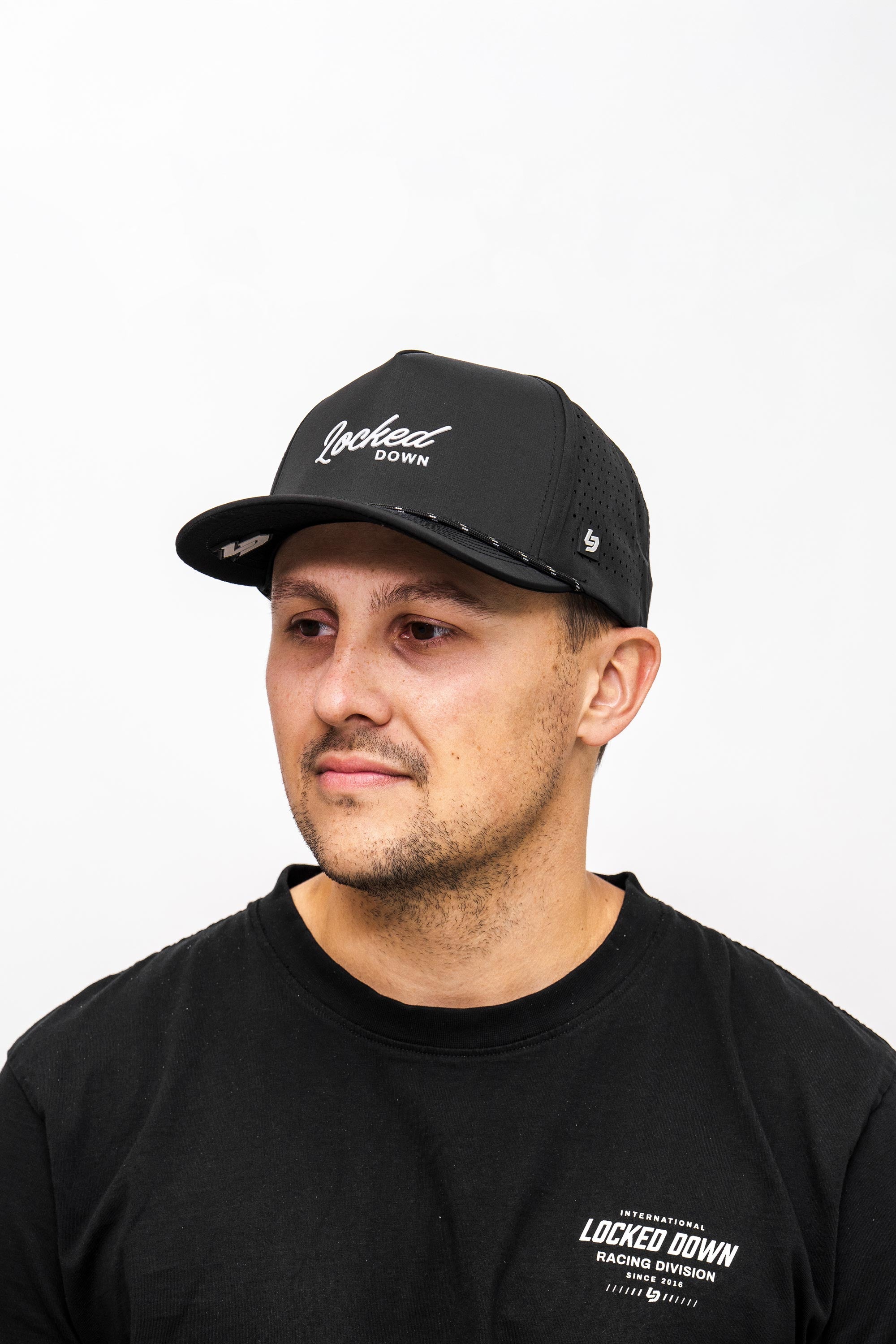 Locked Down Brands Premium Water Resistant Flow ICON Snapback - Blackout