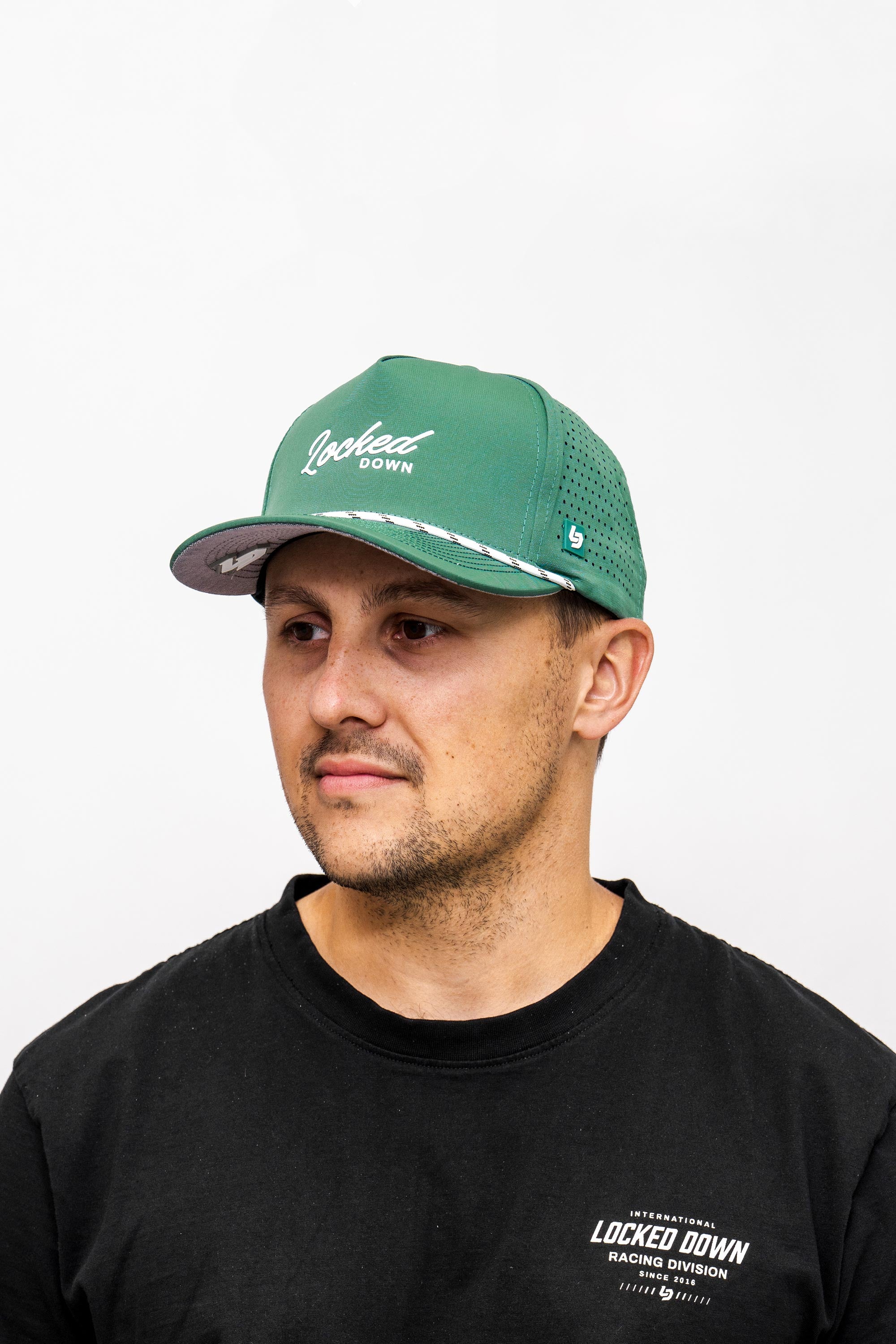 Locked Down Brands Premium Water Resistant Flow ICON Snapback - Green