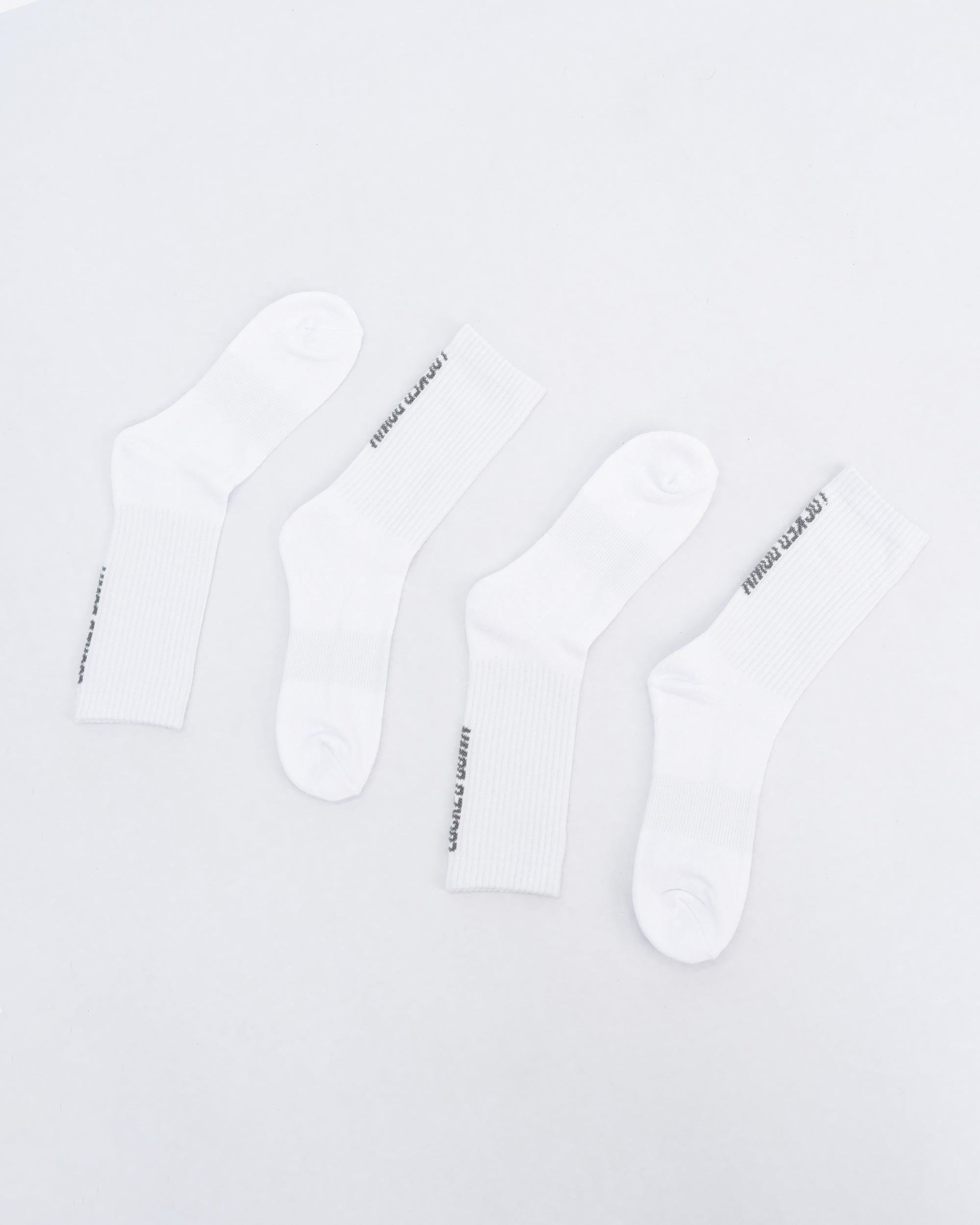 Locked Down Brands Crew Socks - White