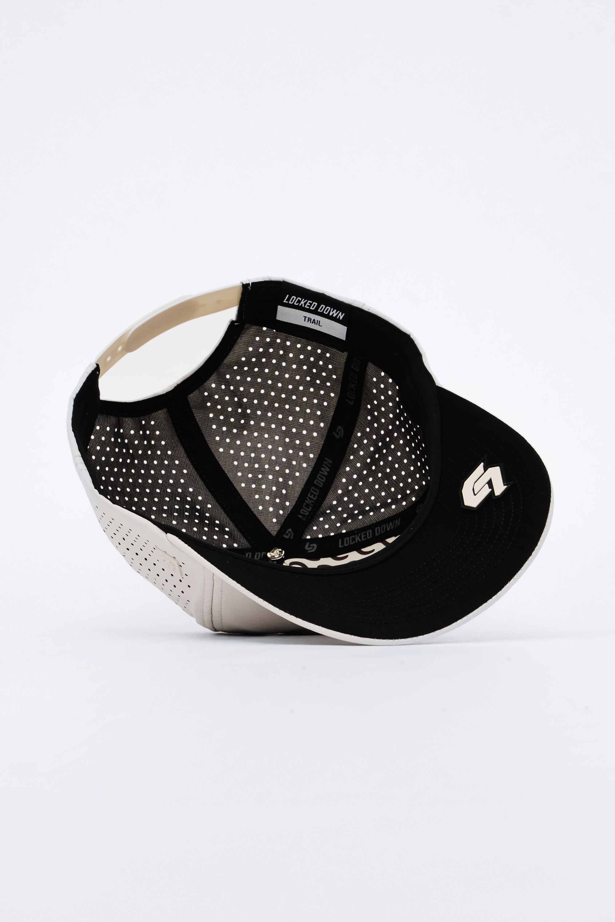 Locked Down Brands Premium Water Resistant TRAIL Winged Snapback - Cream