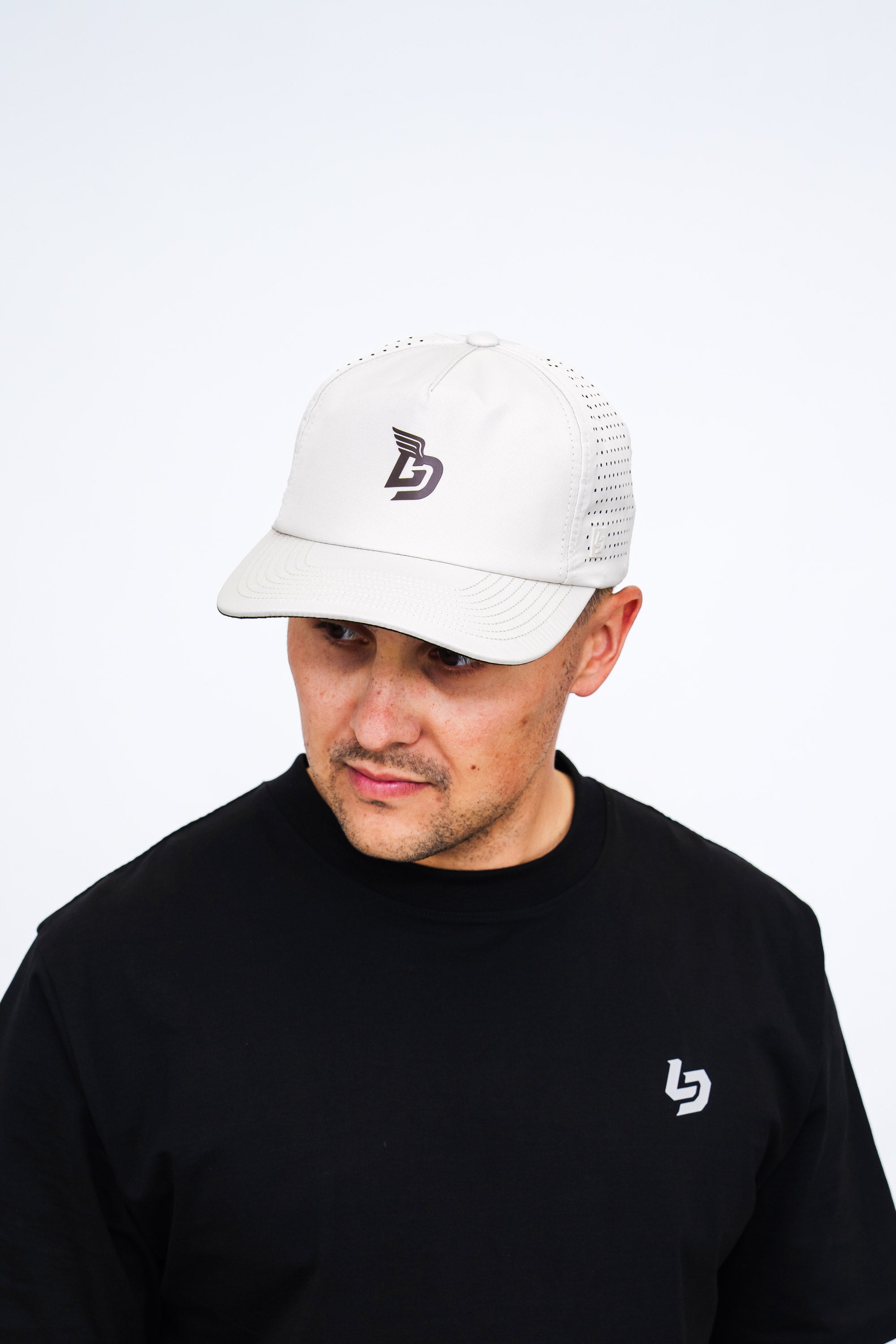 Locked Down Brands Premium Water Resistant TRAIL Winged Snapback - Cream