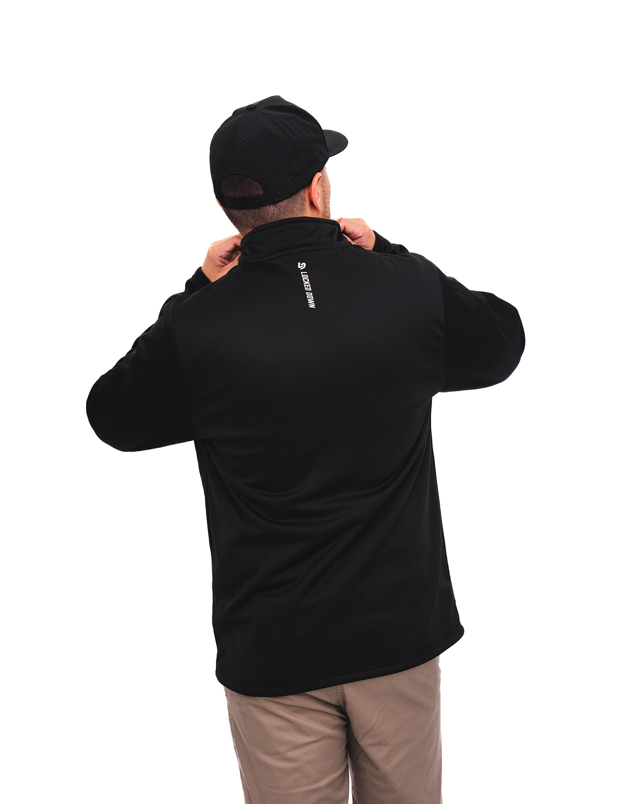 Locked Down Brands Premium Sprint 1/4 Zip Pullover - Black