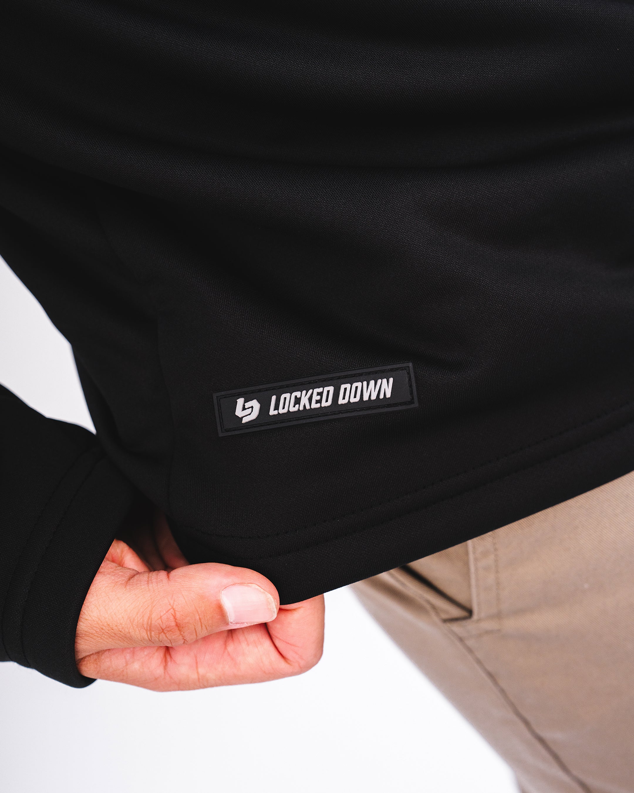 Locked Down Brands Premium Sprint 1/4 Zip Pullover - Black