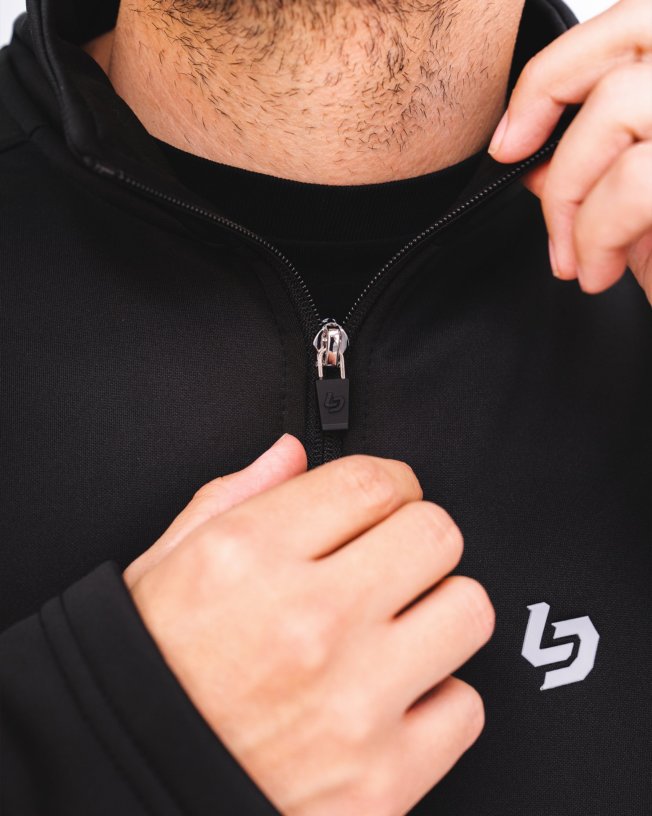 Locked Down Brands Premium Sprint 1/4 Zip Pullover - Black