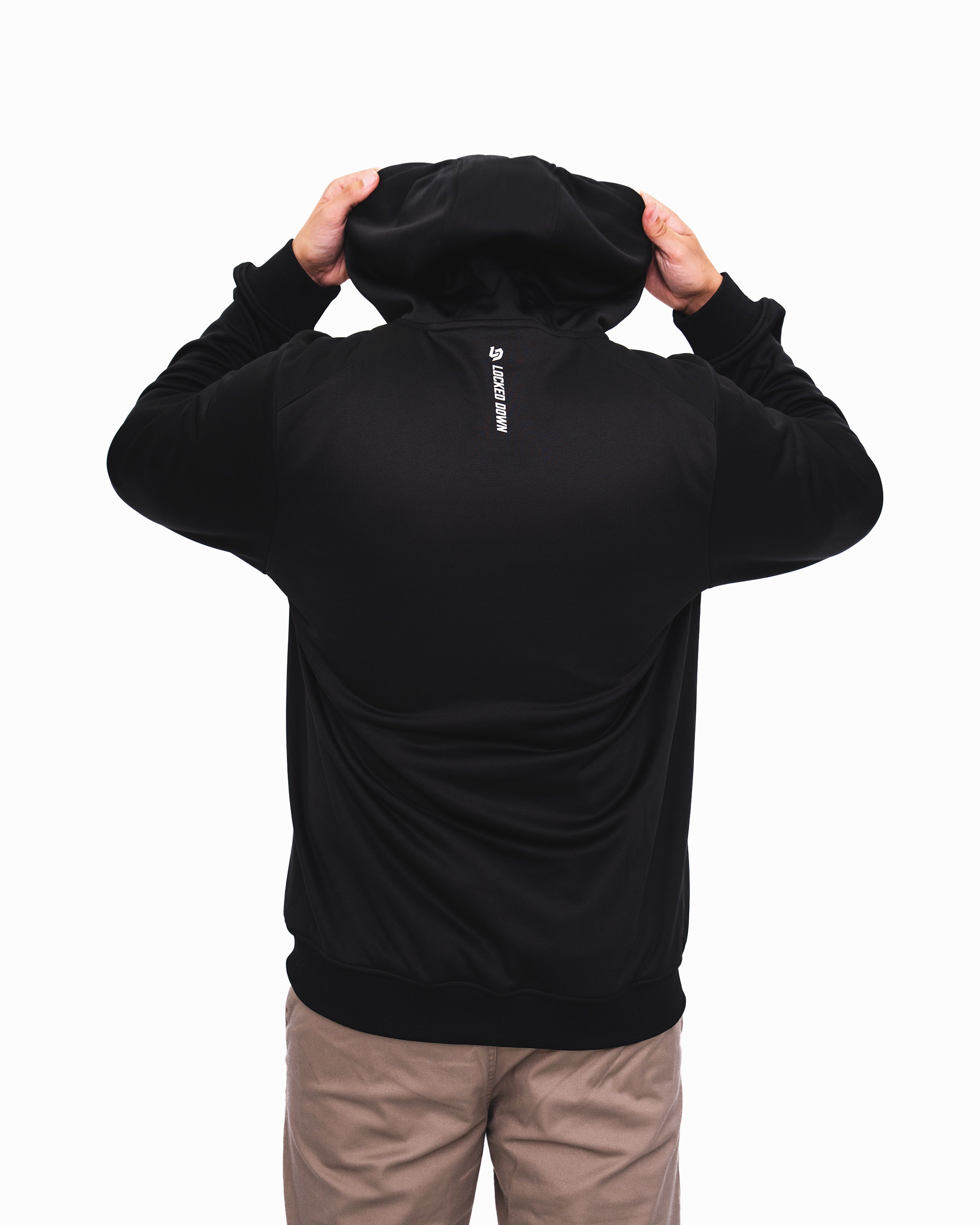 Locked Down Brands Premium Sprint Full Zip Hoodie Jacket - Black
