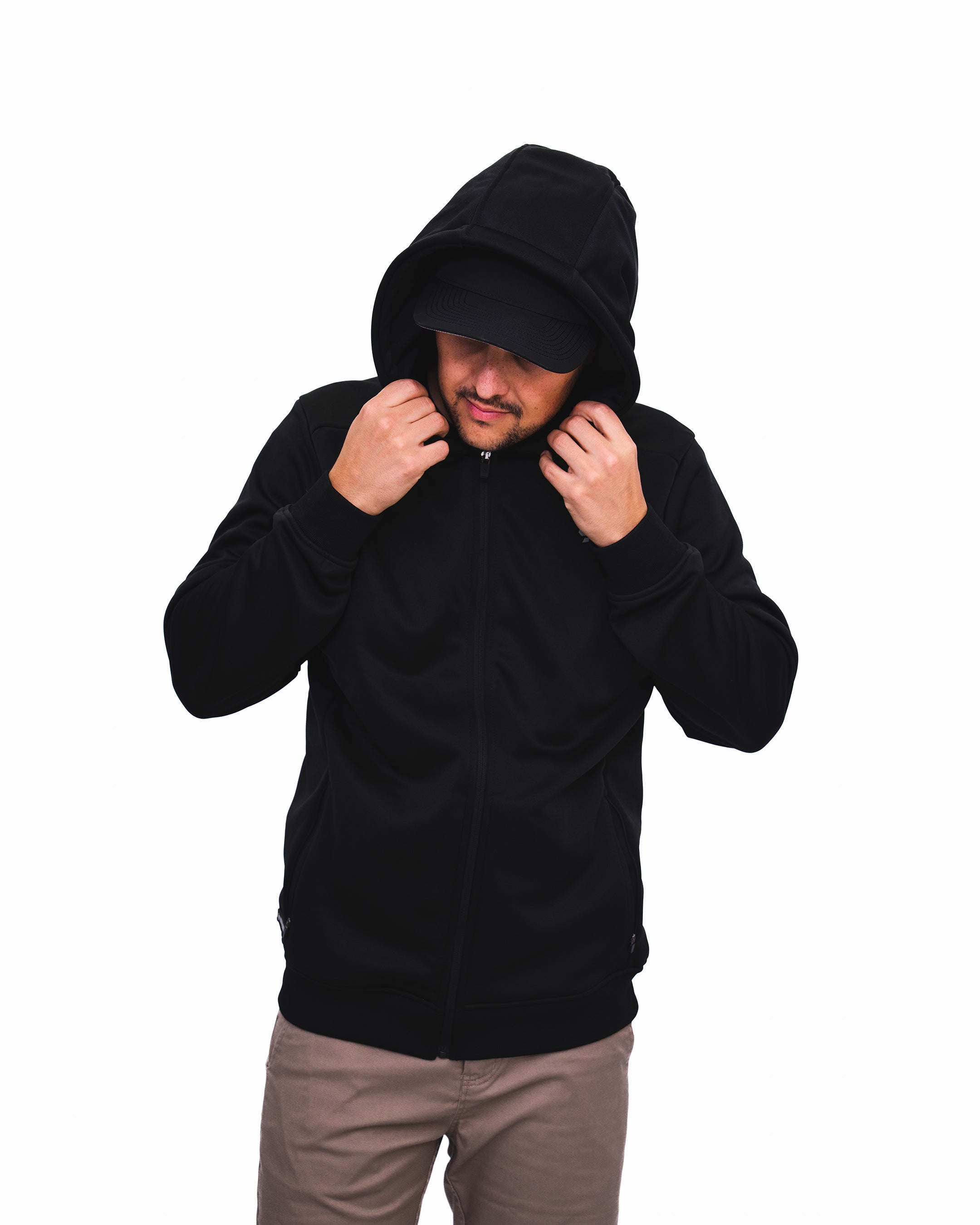 Locked Down Brands Premium Sprint Full Zip Hoodie Jacket - Black
