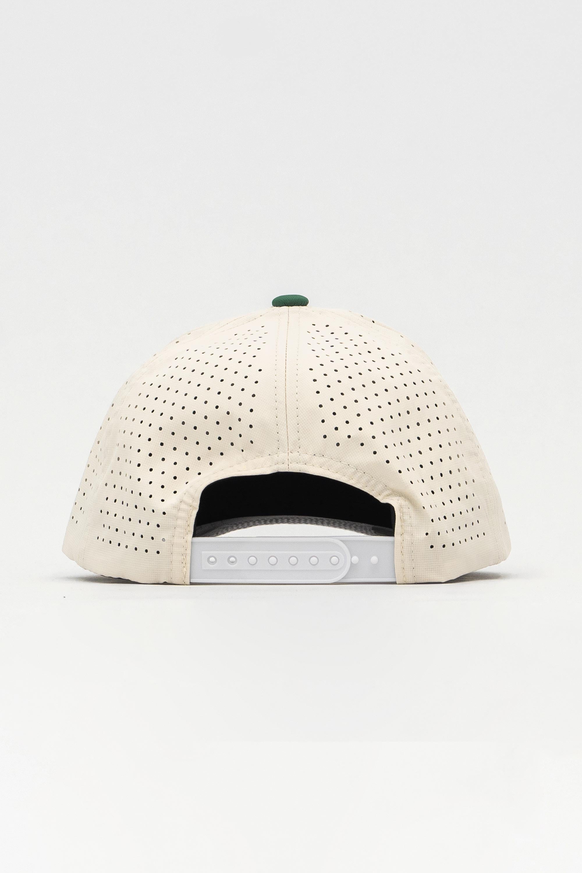 Locked Down Brands Premium Water Resistant ICON LD Snapback - Cream/Green