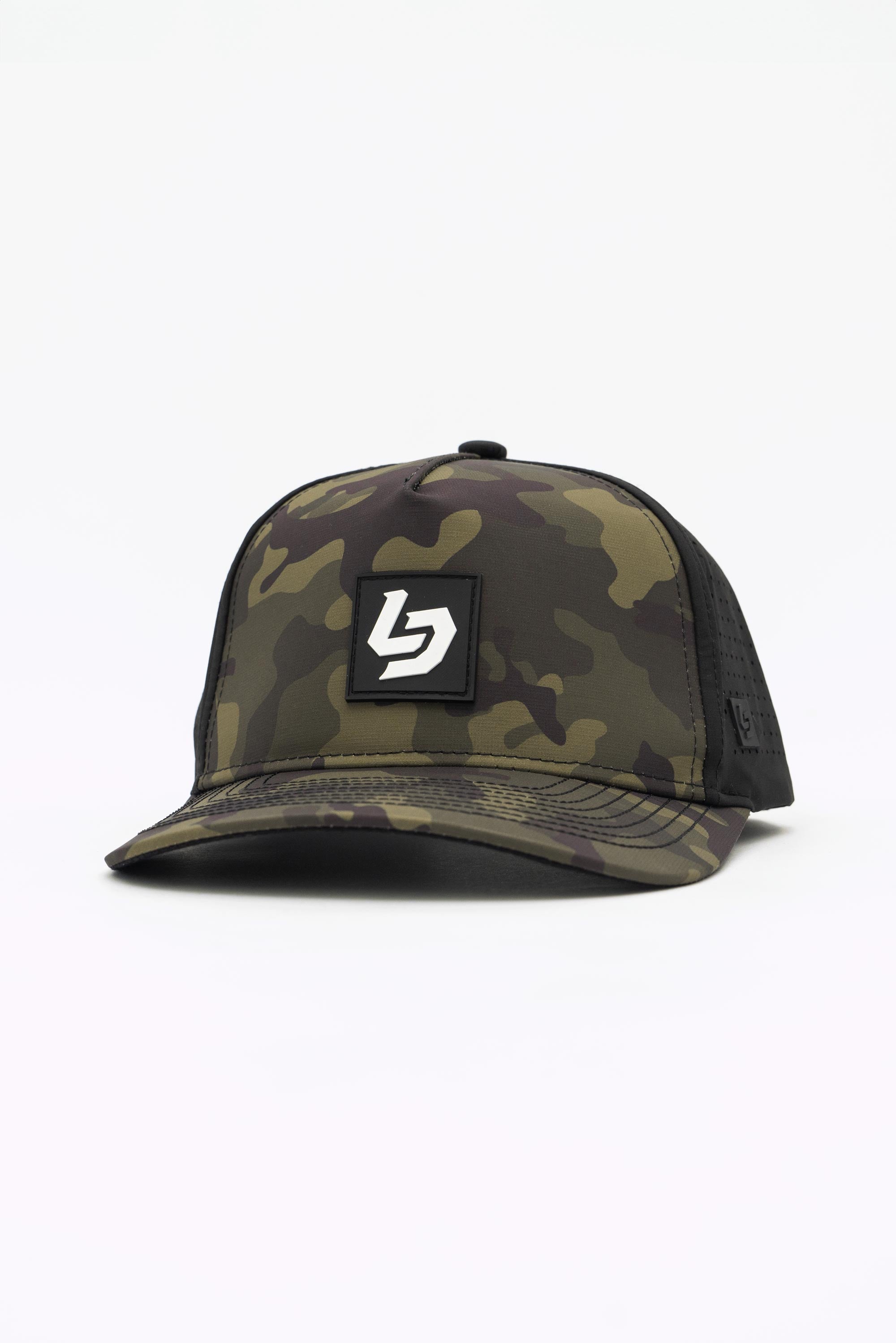 Locked Down Brands Premium Water Resistant ICON LD Snapback - Green Camo
