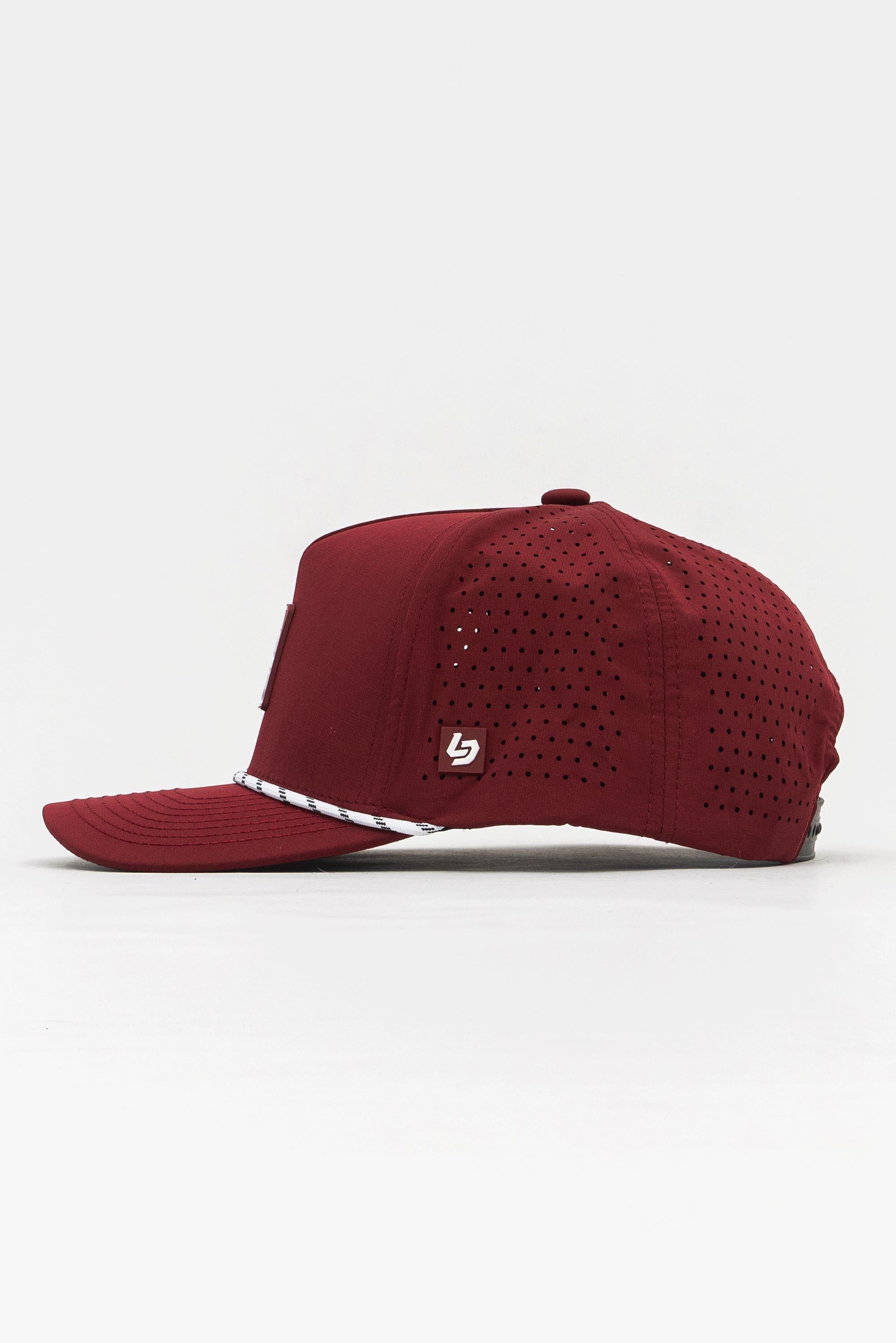 Locked Down Brands Premium Water Resistant ICON Snapback in Collaboration with Earl Bamber Motorsport - Maroon