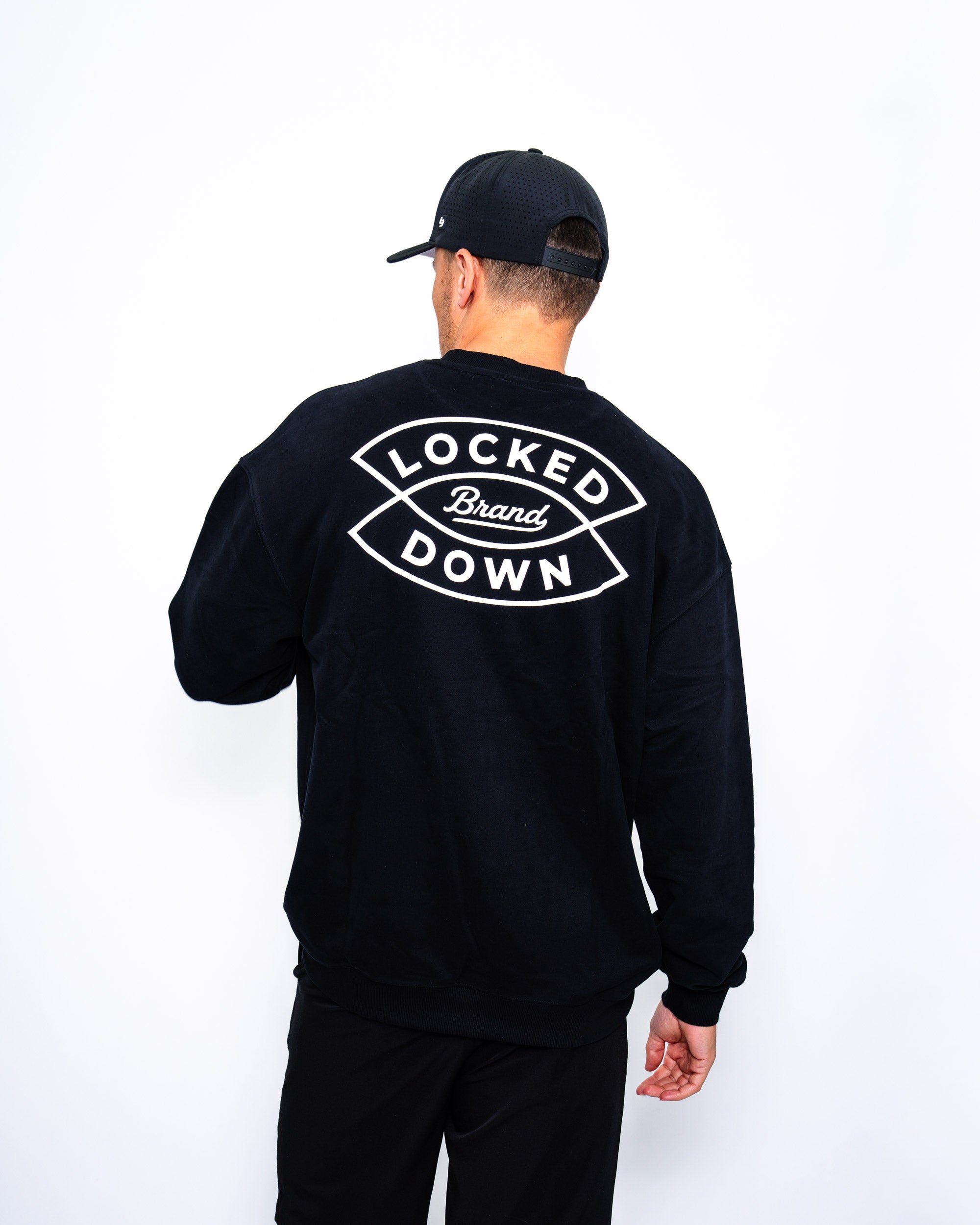 Locked Down Brands Premium Arrow Crewneck Tee - Black