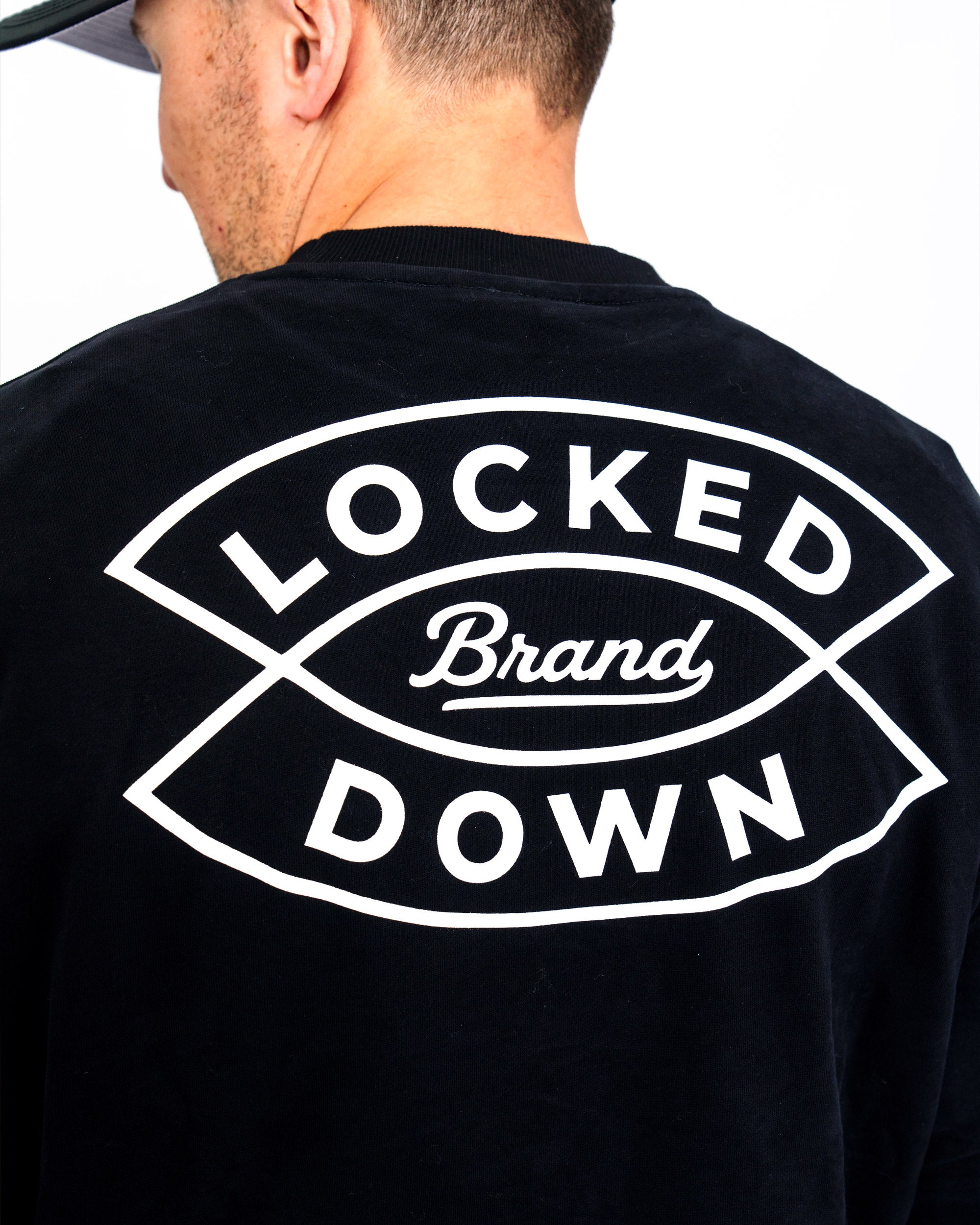 Locked Down Brands Premium Arrow Crewneck Tee - Black