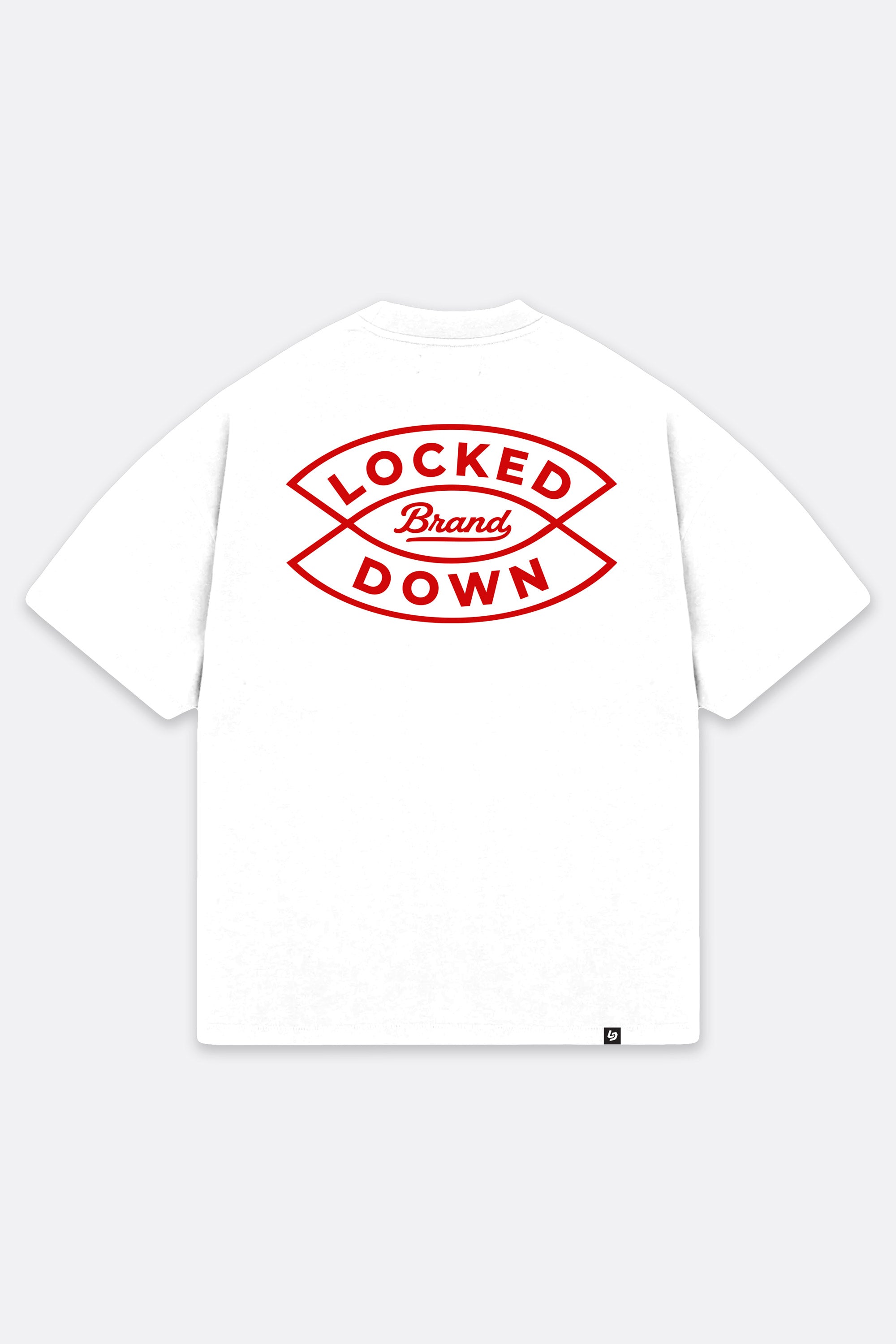 Locked Down Brands Premium Oversized Arrow Tee - White