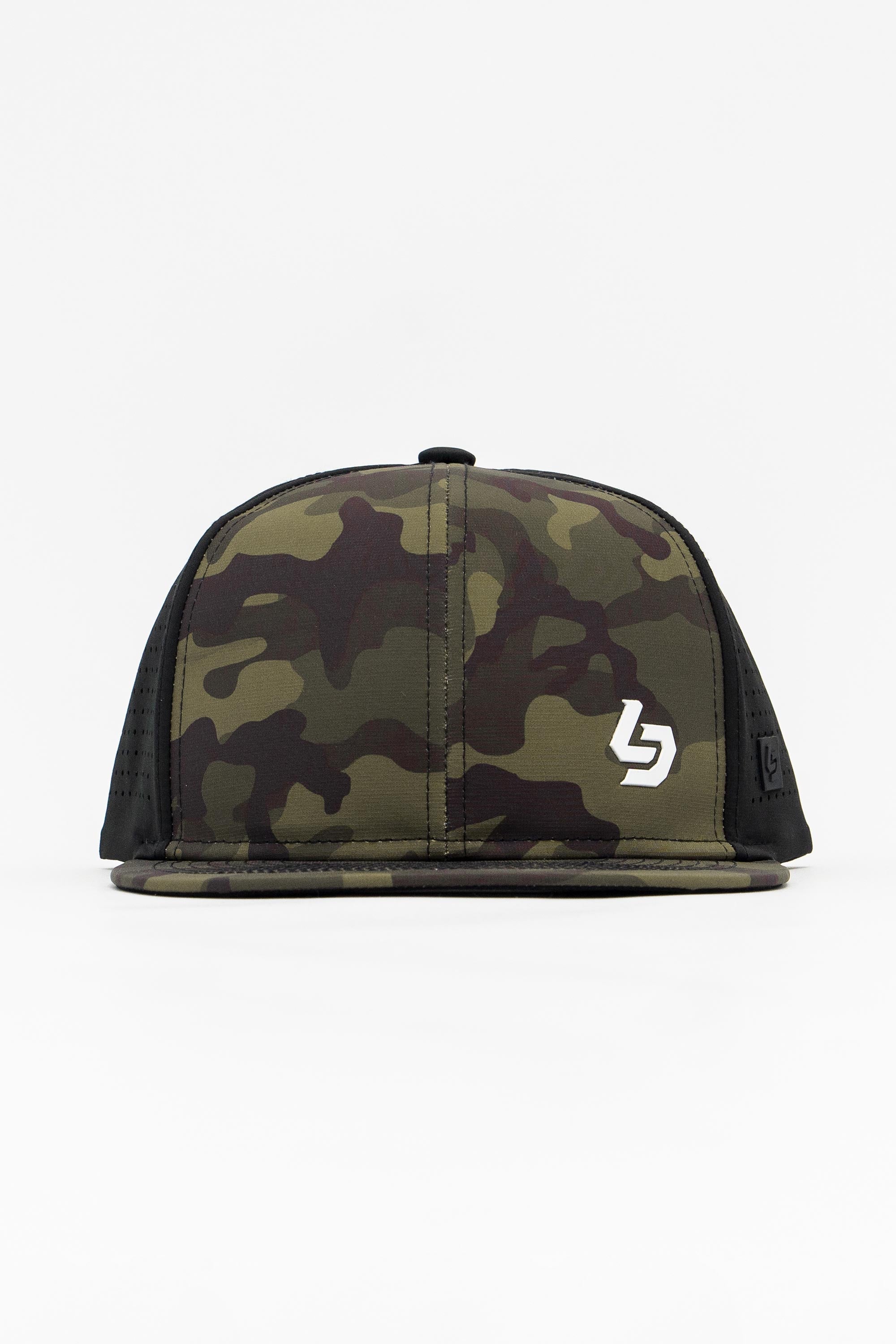 Locked Down Brands Premium Water Resistant BASE Brand Snapback - Green Camo