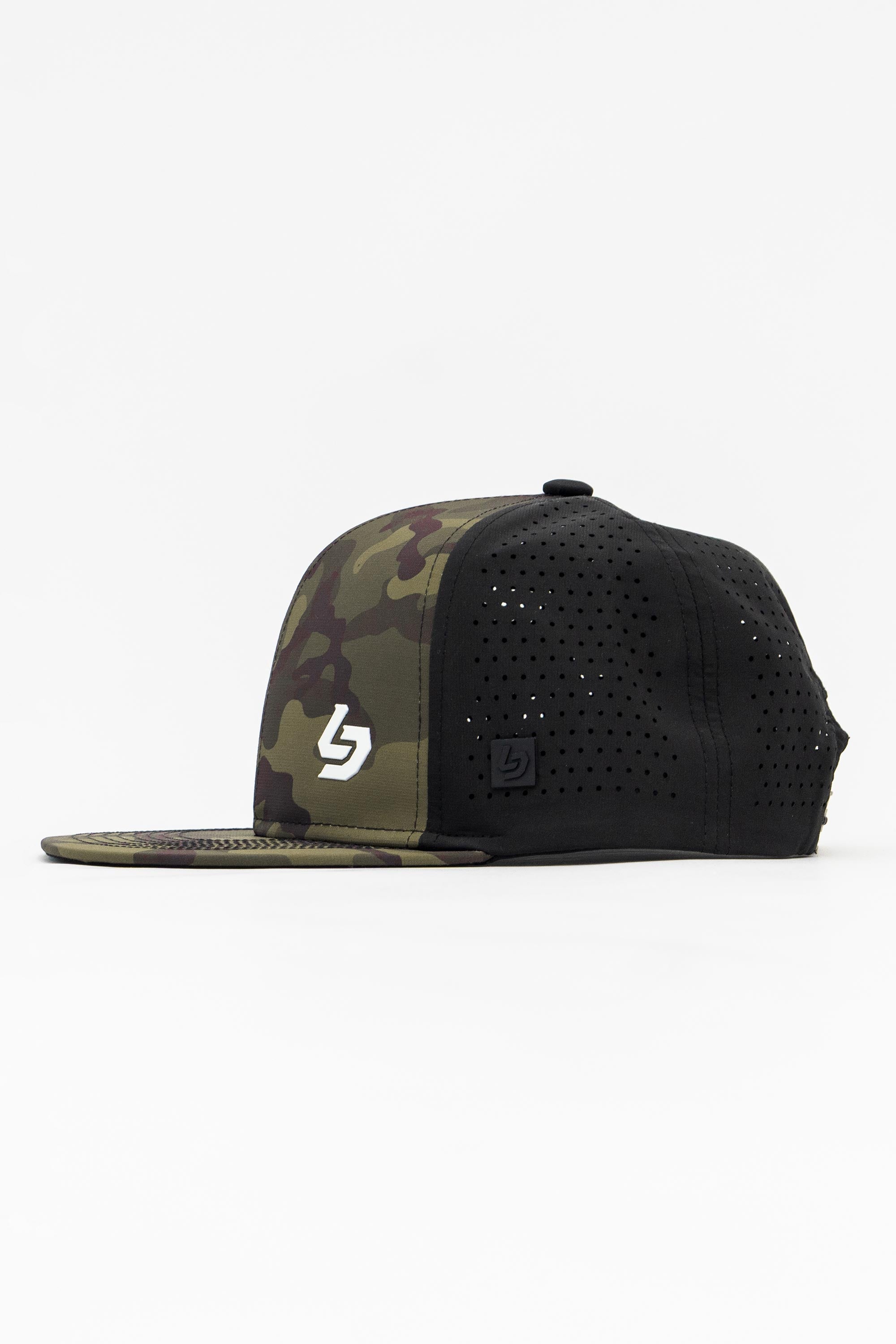 Locked Down Brands Premium Water Resistant BASE Brand Snapback - Green Camo