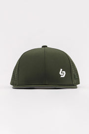 Locked Down Brands Premium Water Resistant BASE Brand Snapback - Olive