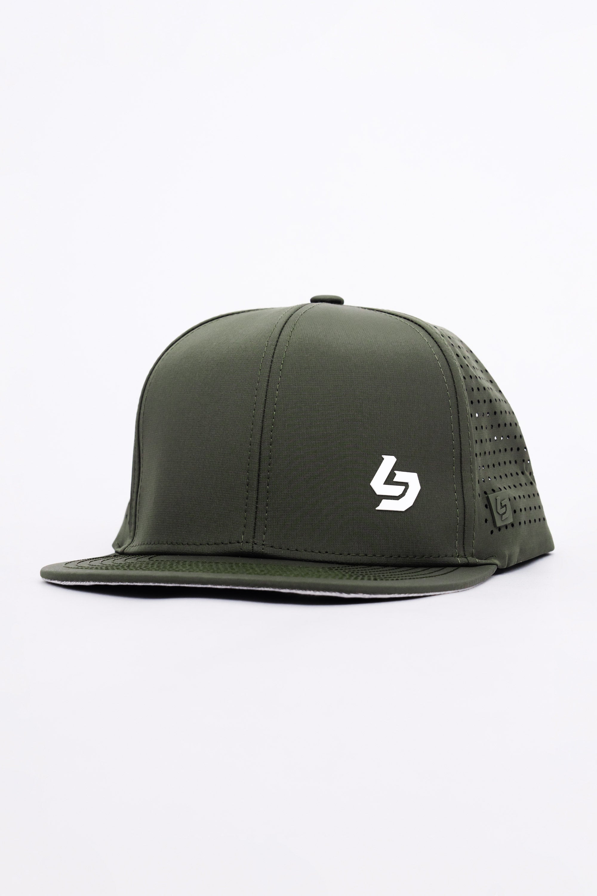 Locked Down Brands Premium Water Resistant BASE Brand Snapback - Olive