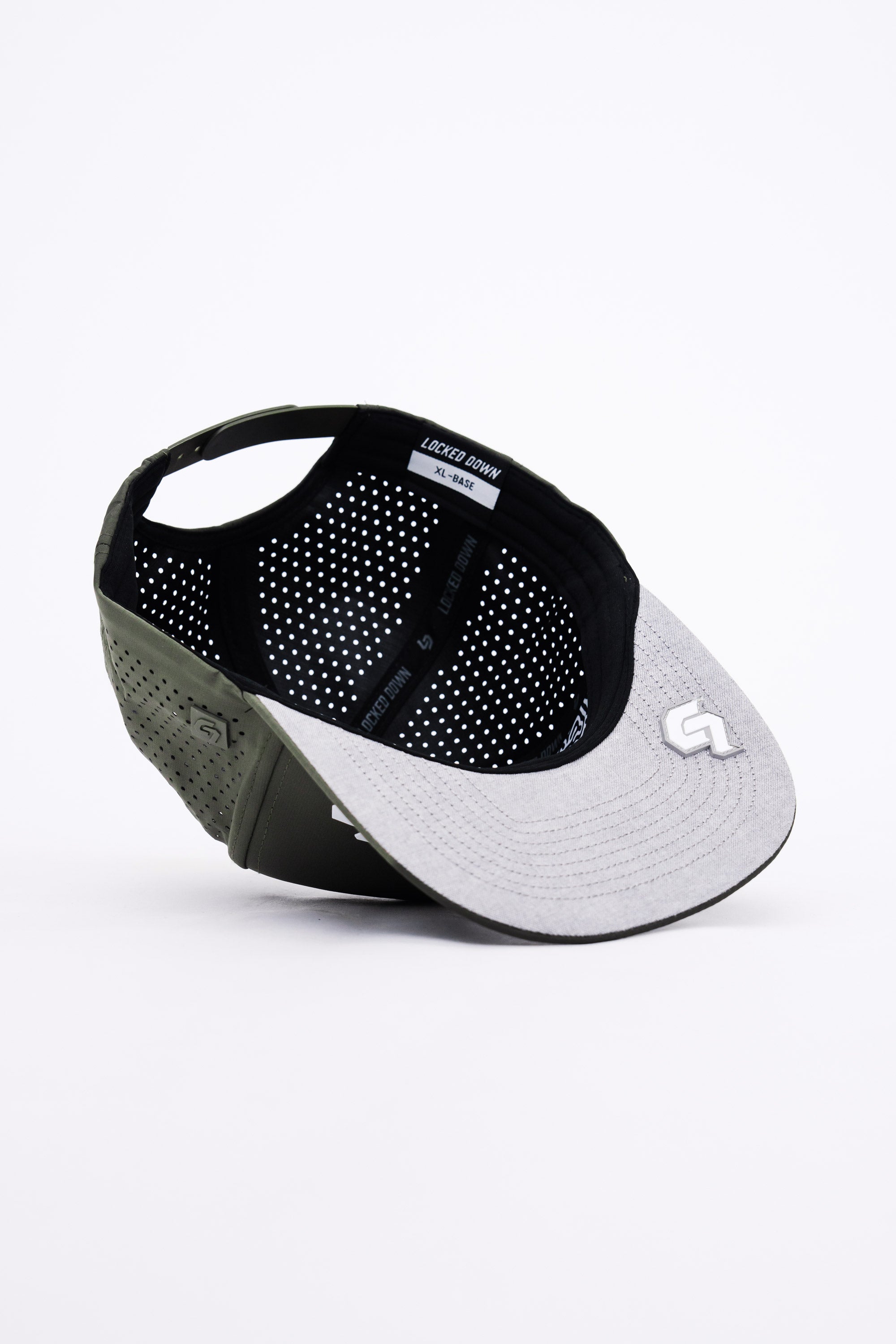 Locked Down Brands Premium Water Resistant BASE Brand Snapback - Olive