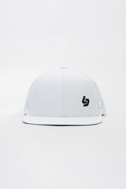 Locked Down Brands Premium Water Resistant BASE Brand Snapback - White | Front View