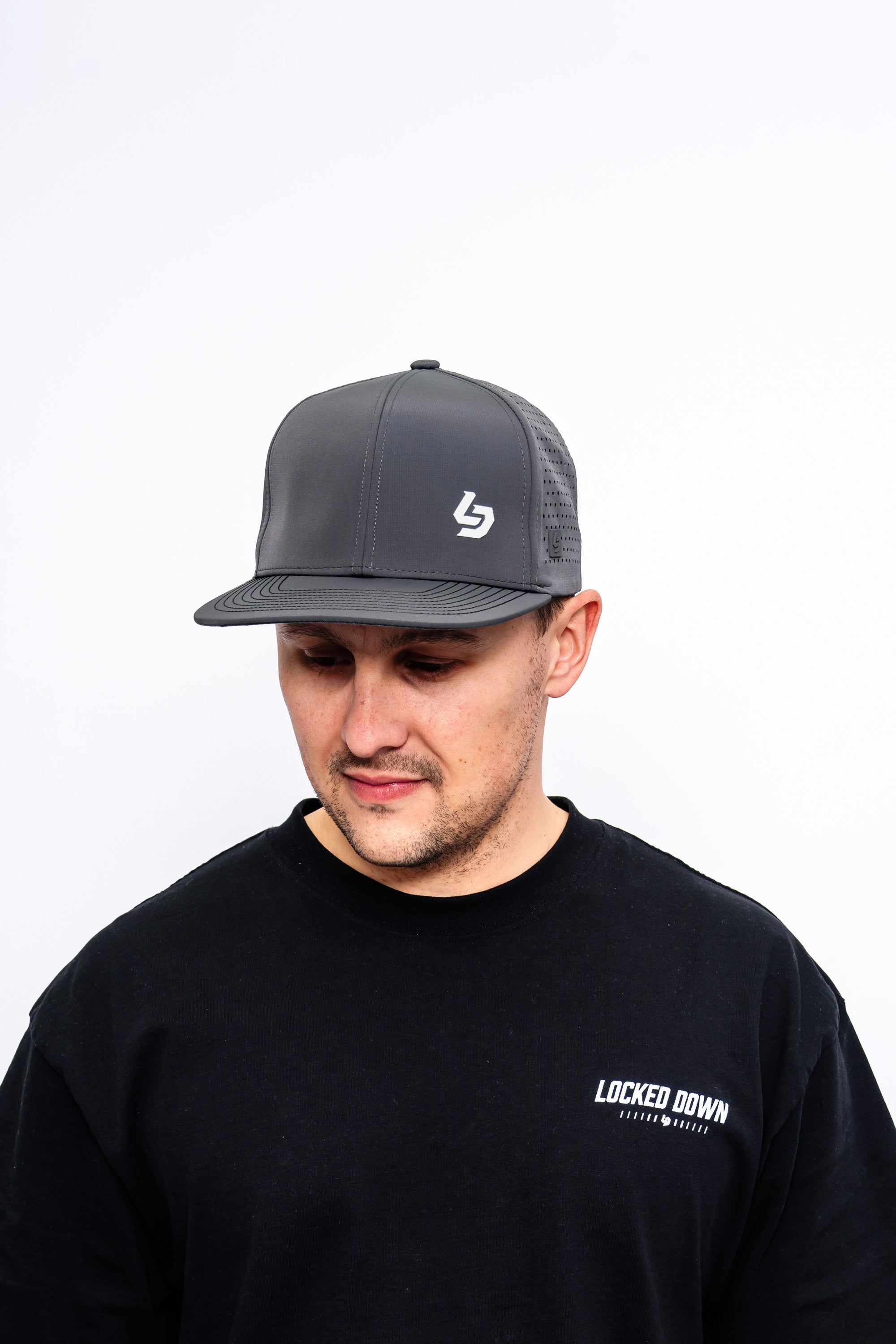 Locked Down Brands Premium Water Resistant BASE Brand Snapback - Graphite