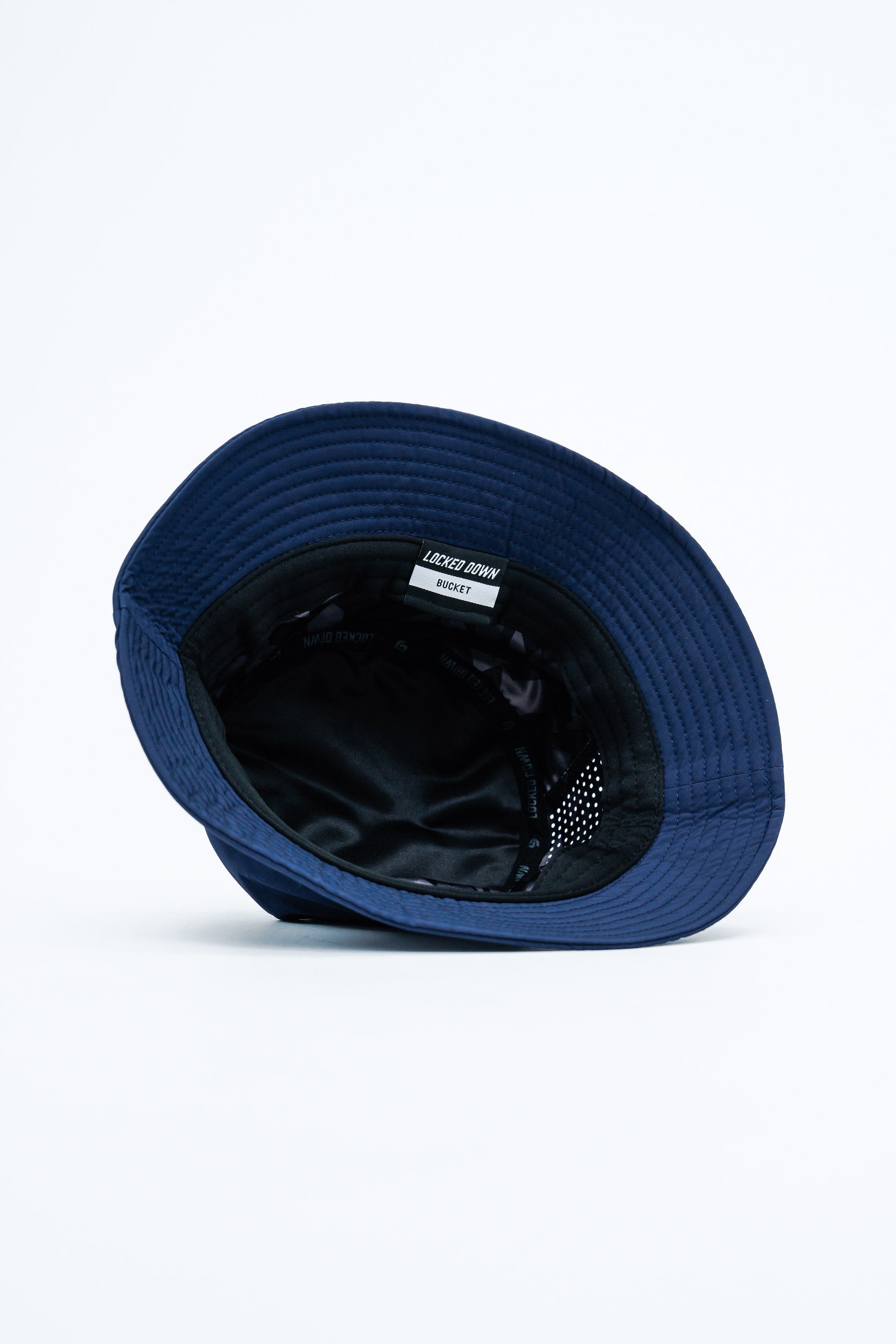 Locked Down Brands Premium Water Resistant Stamp BUCKET Hat - Navy