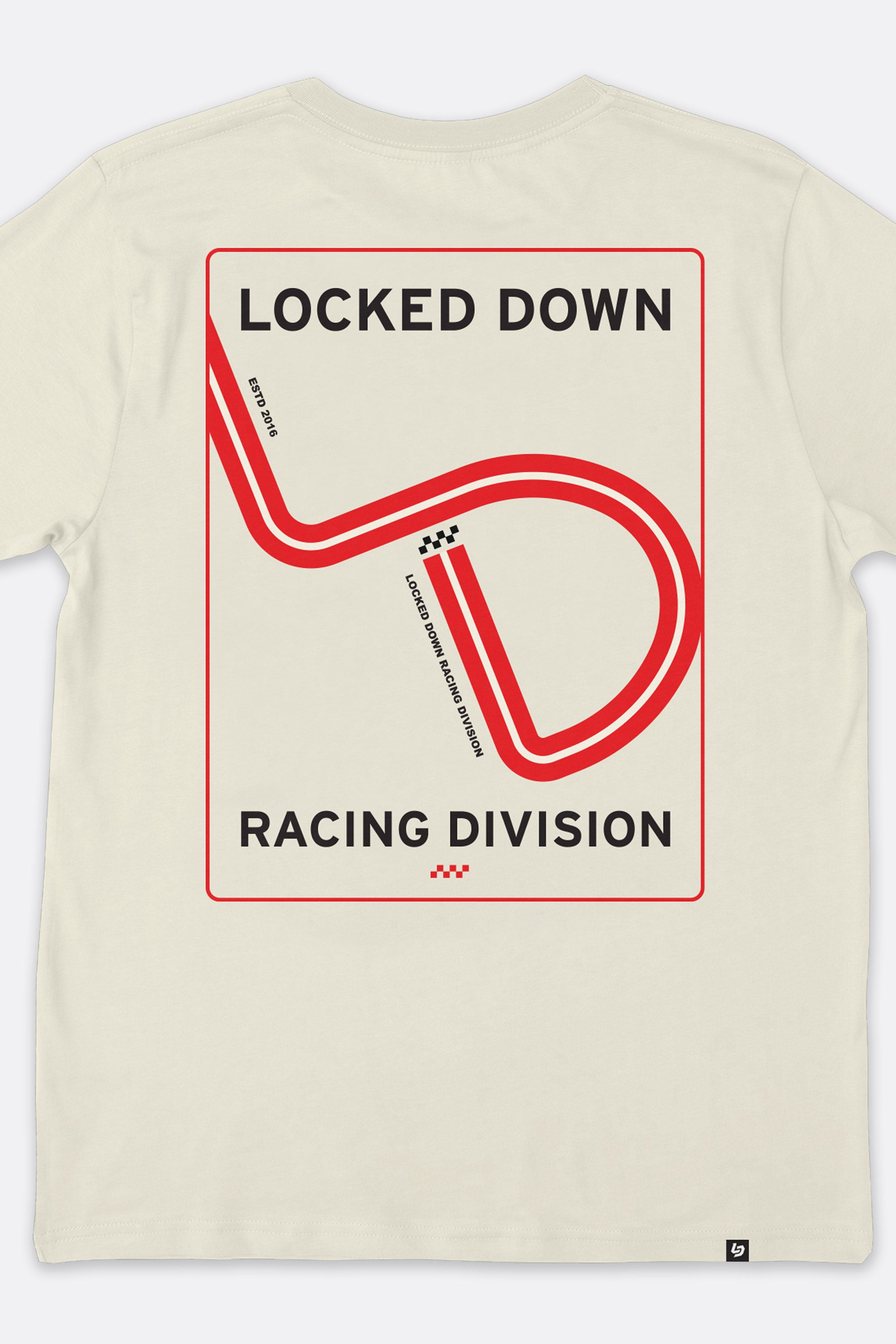 Locked Down Brands Premium Box Fit Bend Tee - Off White