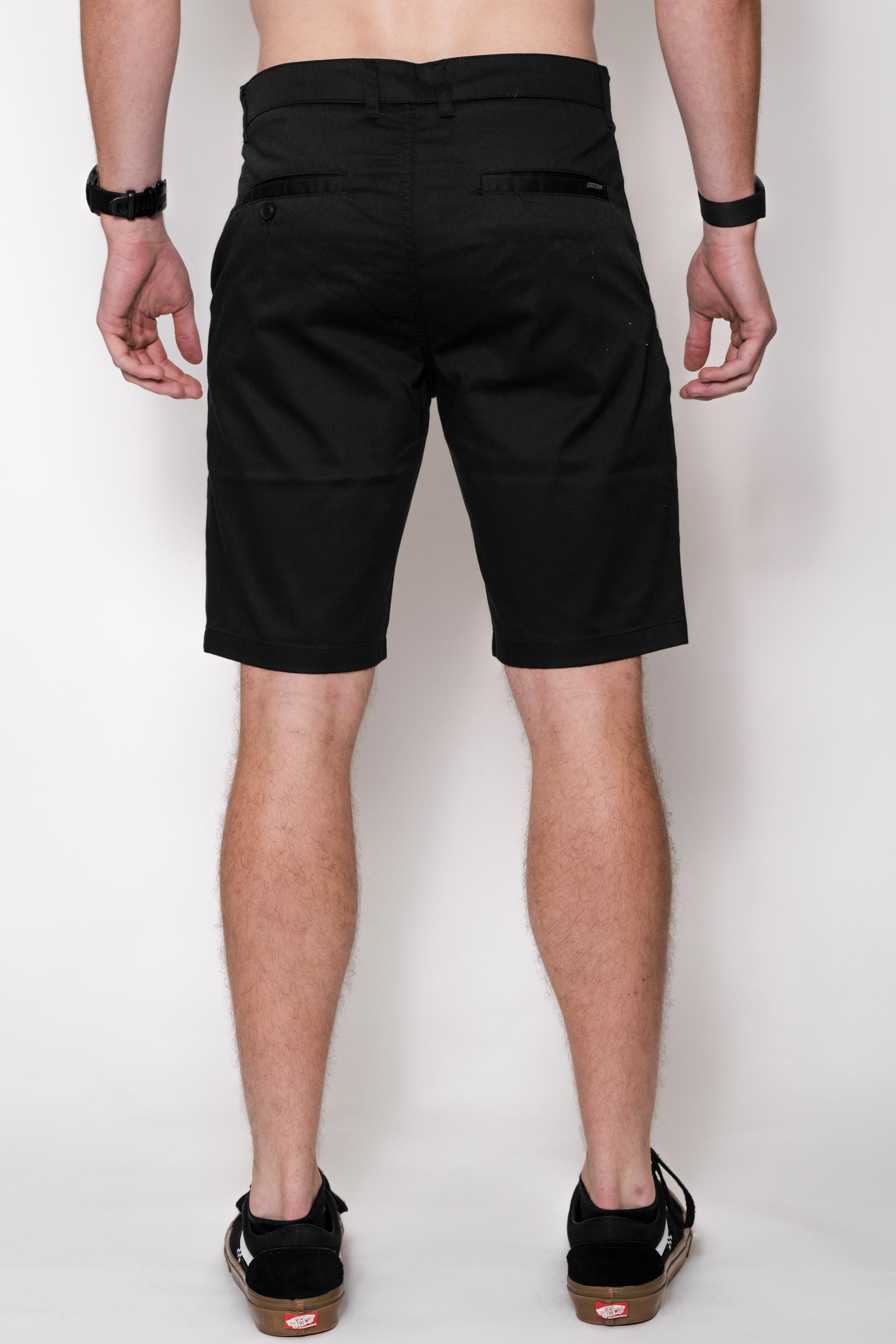 Locked Down Brands Premium Track Short - Black | Back View