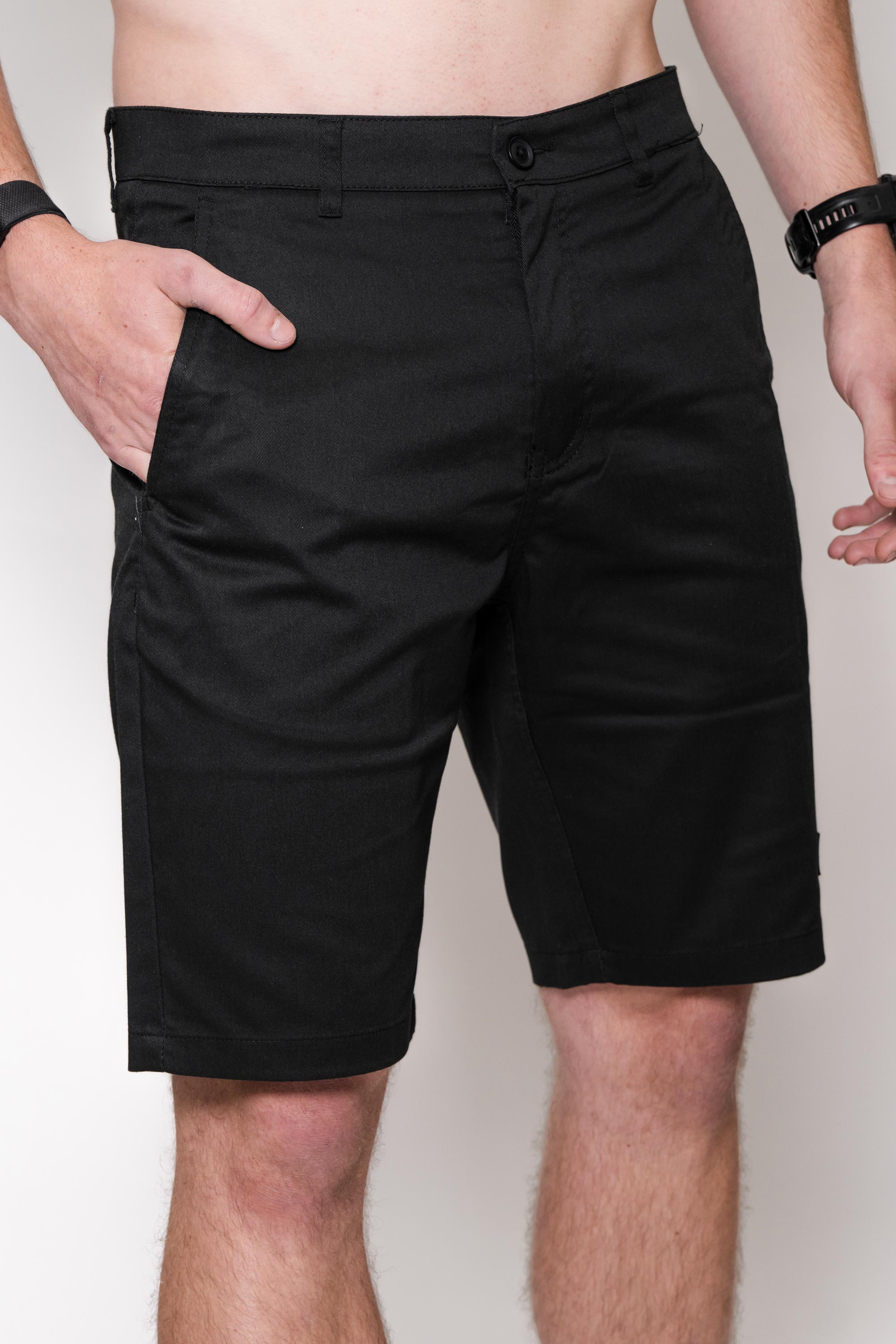 Locked Down Brands Premium Track Short - Black | Close View