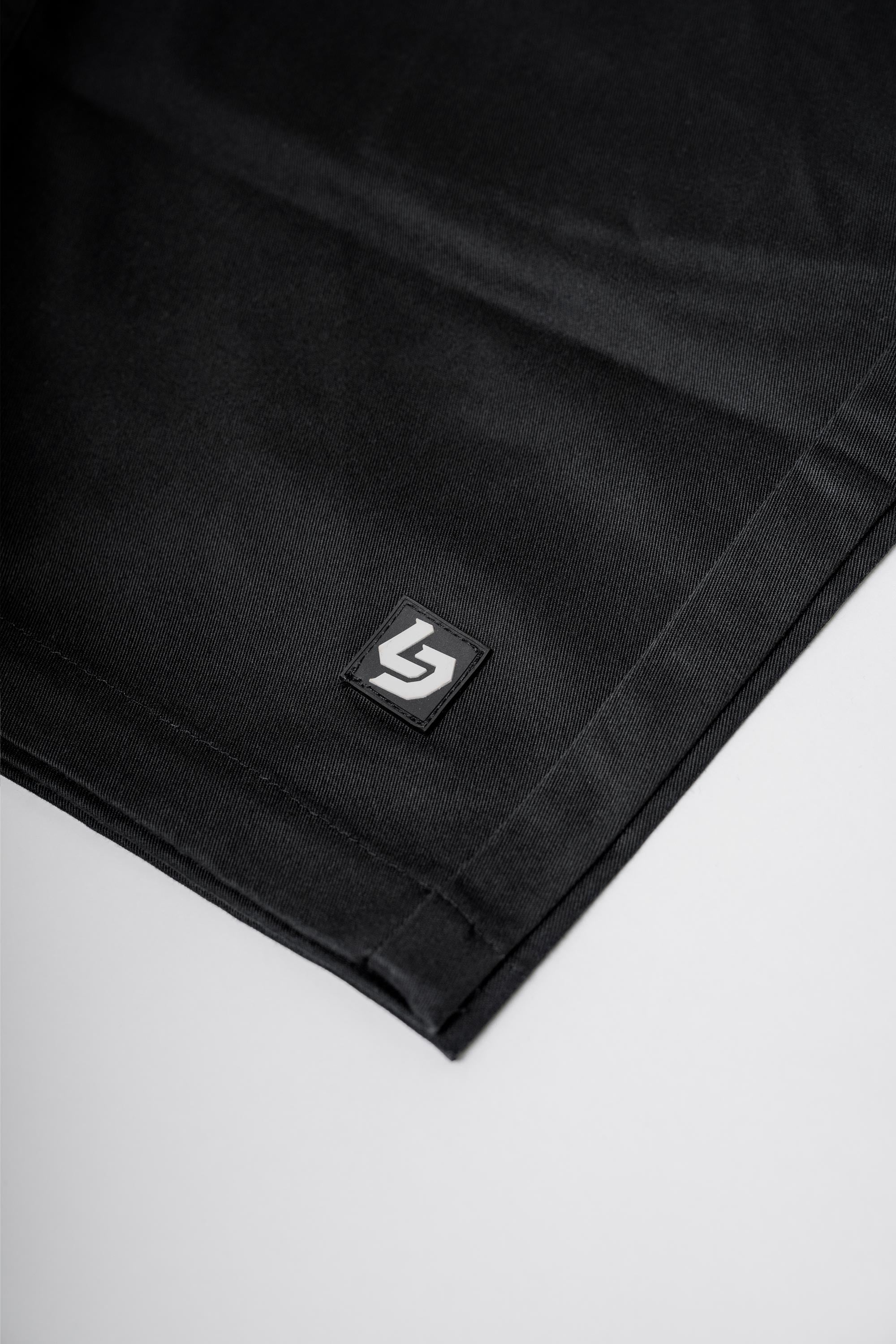 Locked Down Brands Premium Track Short - Black | Logo View