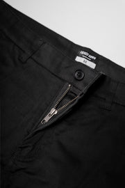 Locked Down Brands Premium Track Short - Black | Zipper View