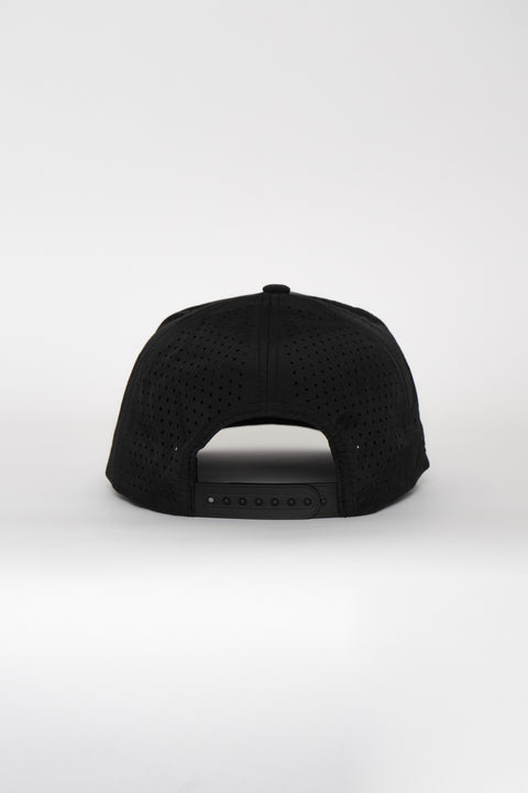 Locked Down Brands Premium Water Resistant ICON LD Snapback - Black Camo | Back View