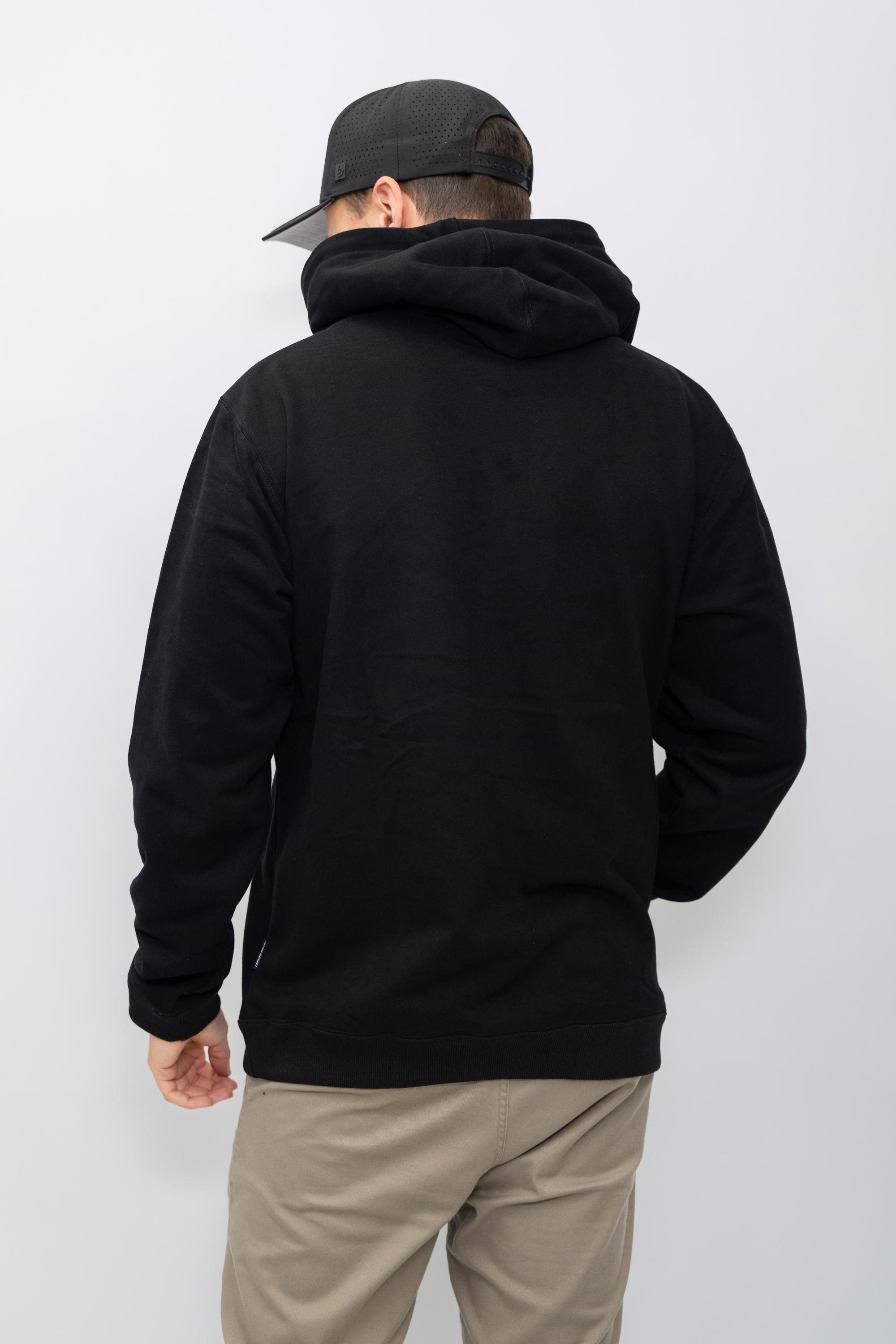 Locked Down Brands Premium Brand Hoodie - Black | Back View