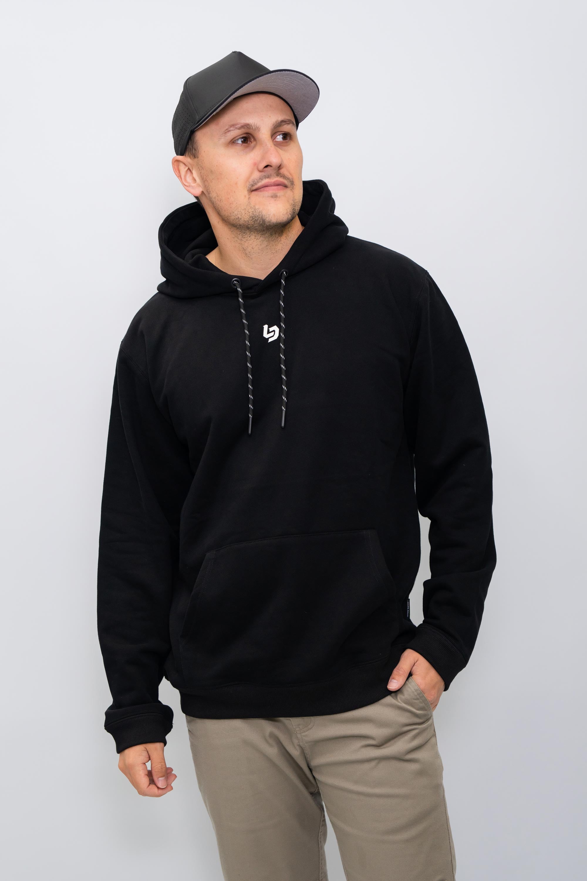 Locked Down Brands Premium Brand Hoodie - Black | Front View