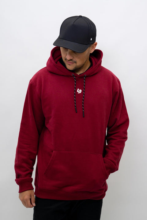 Locked Down Brands Premium Brand Hoodie - Maroon | Main View