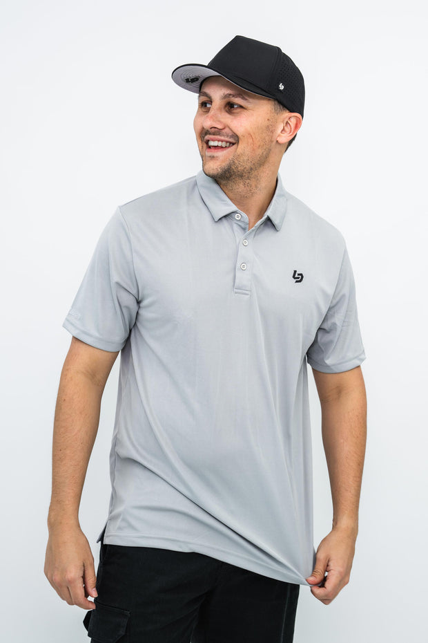 Locked Down Brands Premium Brand Polo - Stone Grey