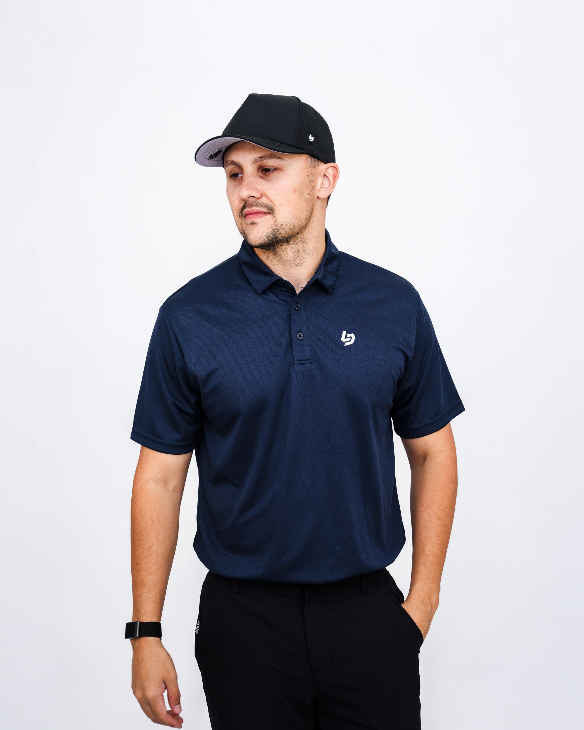 Locked Down Brands Premium Brand Polo - Navy