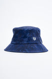 Locked Down Brands Premium Water Resistant Stamp BUCKET Hat - Navy Digital Camo