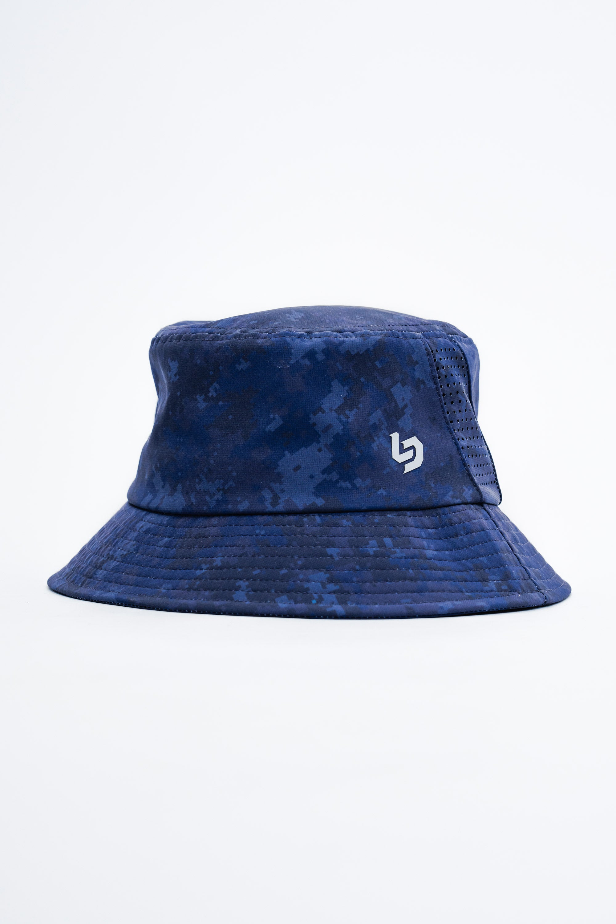 Locked Down Brands Premium Water Resistant Stamp BUCKET Hat - Navy Digital Camo