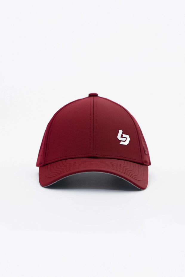 Locked Down Brands Premium Water Resistant CLASSIC Brand Snapback - Maroon | Front View