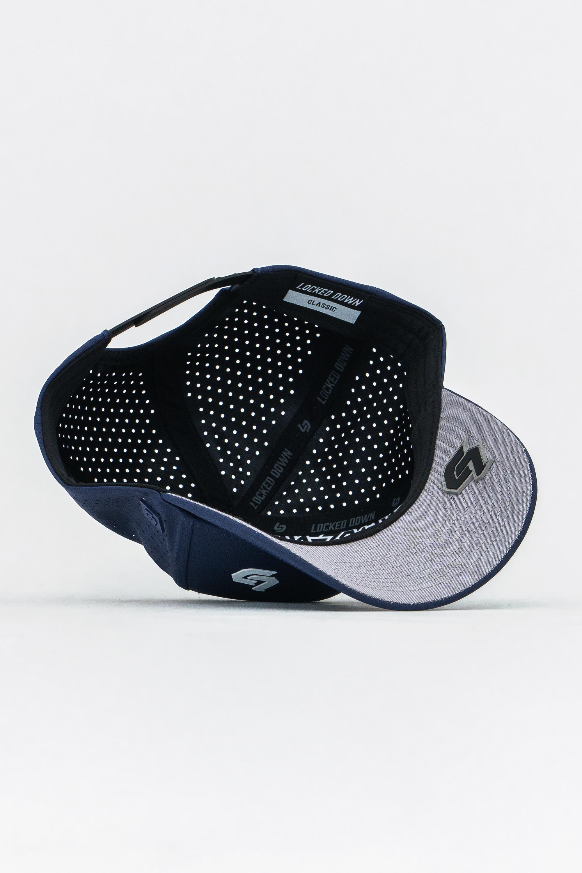 Locked Down Brands Premium Water Resistant CLASSIC Brand Snapback - Navy