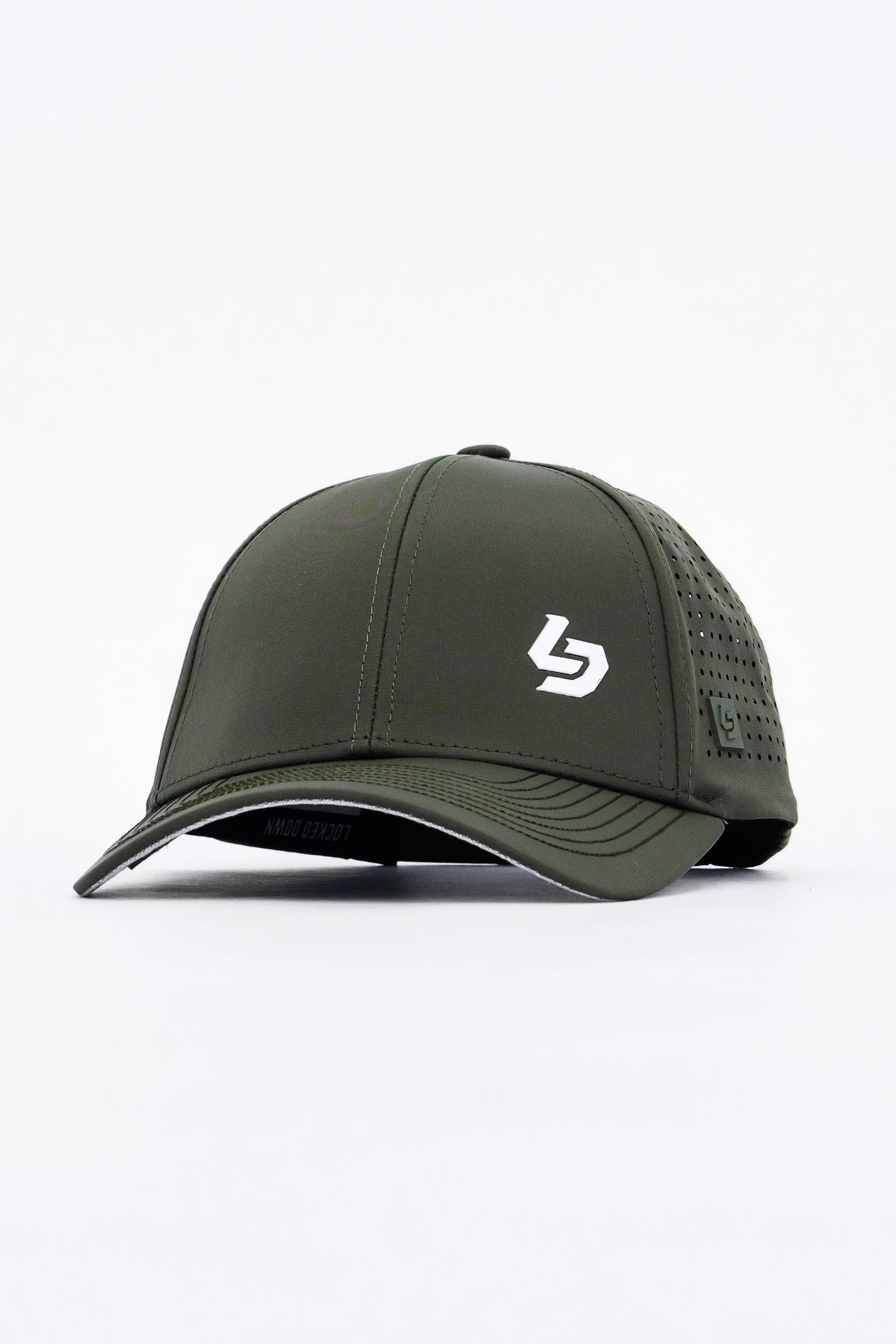 Locked Down Brands Premium Water Resistant CLASSIC Brand Snapback - Olive