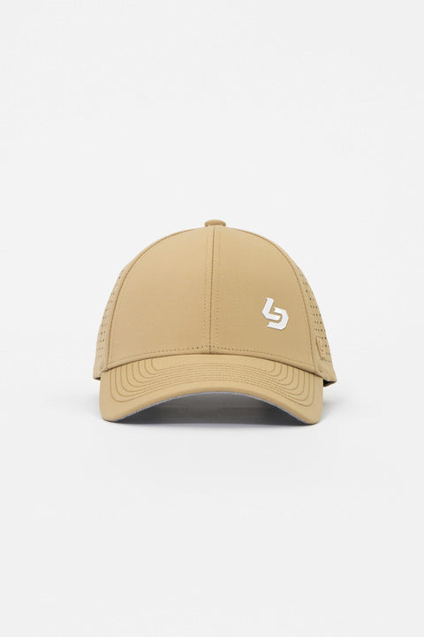 Locked Down Brands Premium Water Resistant CLASSIC Brand Snapback - Dune | Front View