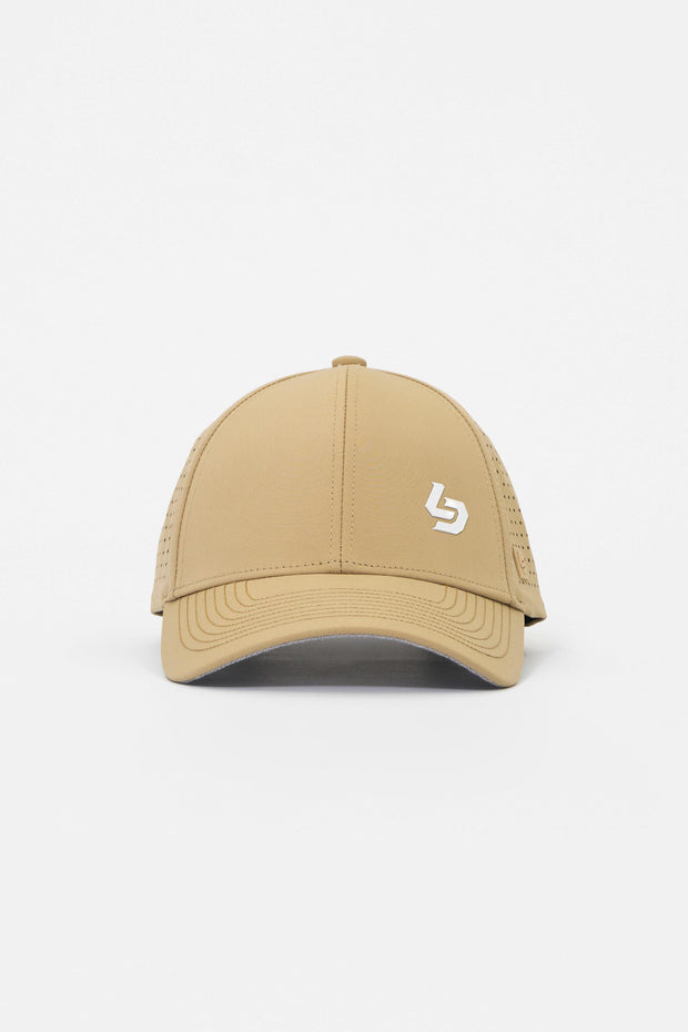Locked Down Brands Premium Water Resistant CLASSIC Brand Snapback - Dune | Front View