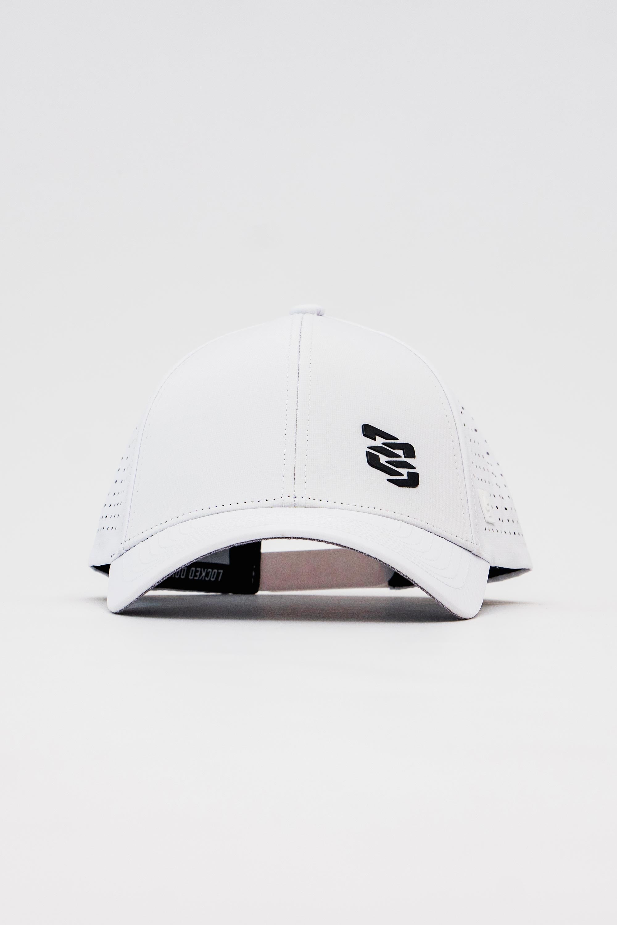 Locked Down Brands Premium Water Resistant CLASSIC Snapback in Collaboration with Earl Bamber Motorsport - White