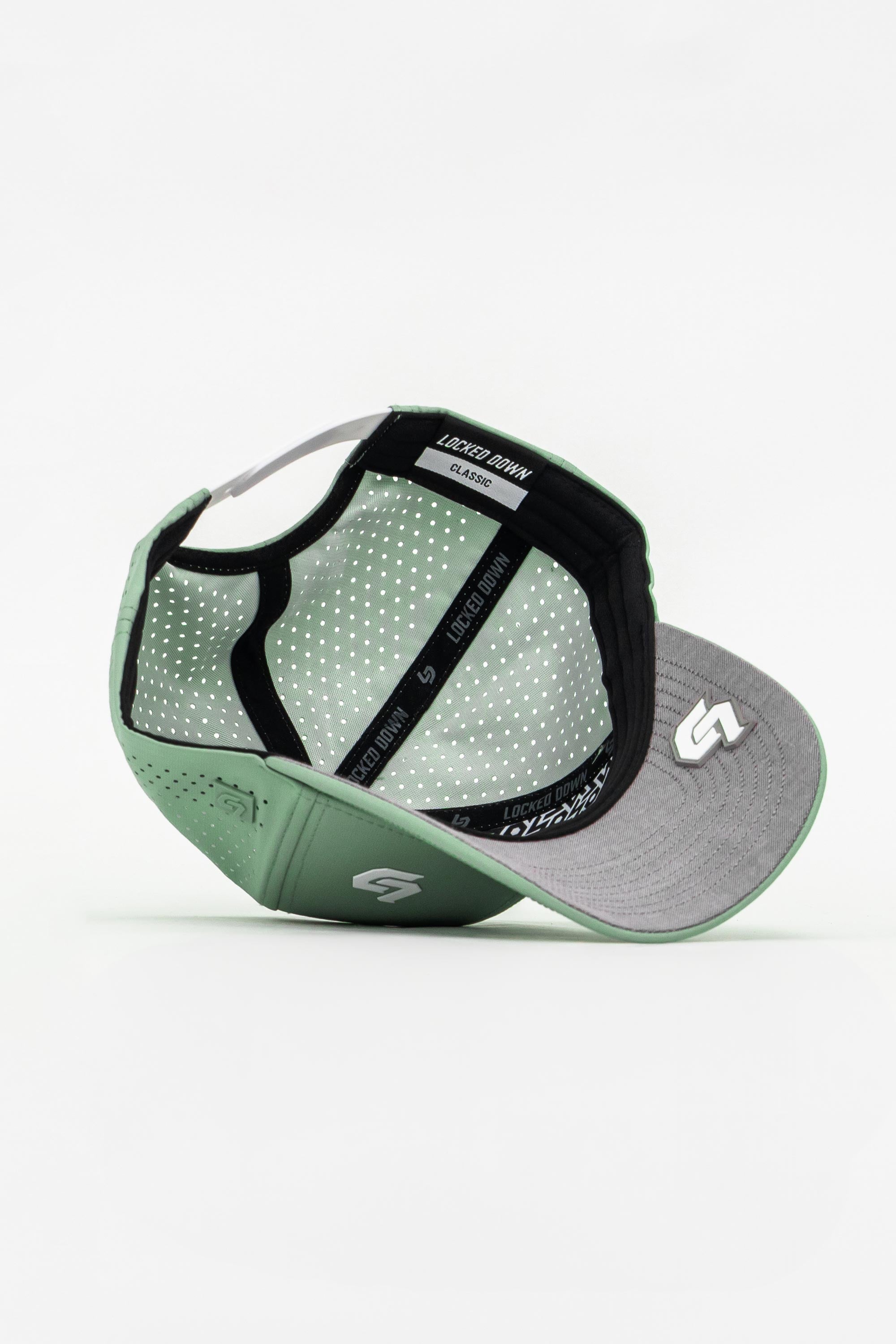 Locked Down Brands Premium Water Resistant CLASSIC Brand Snapback - Mint