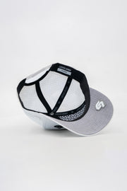 Locked Down Brands Premium Water Resistant CLASSIC Brand Snapback - White | Under View