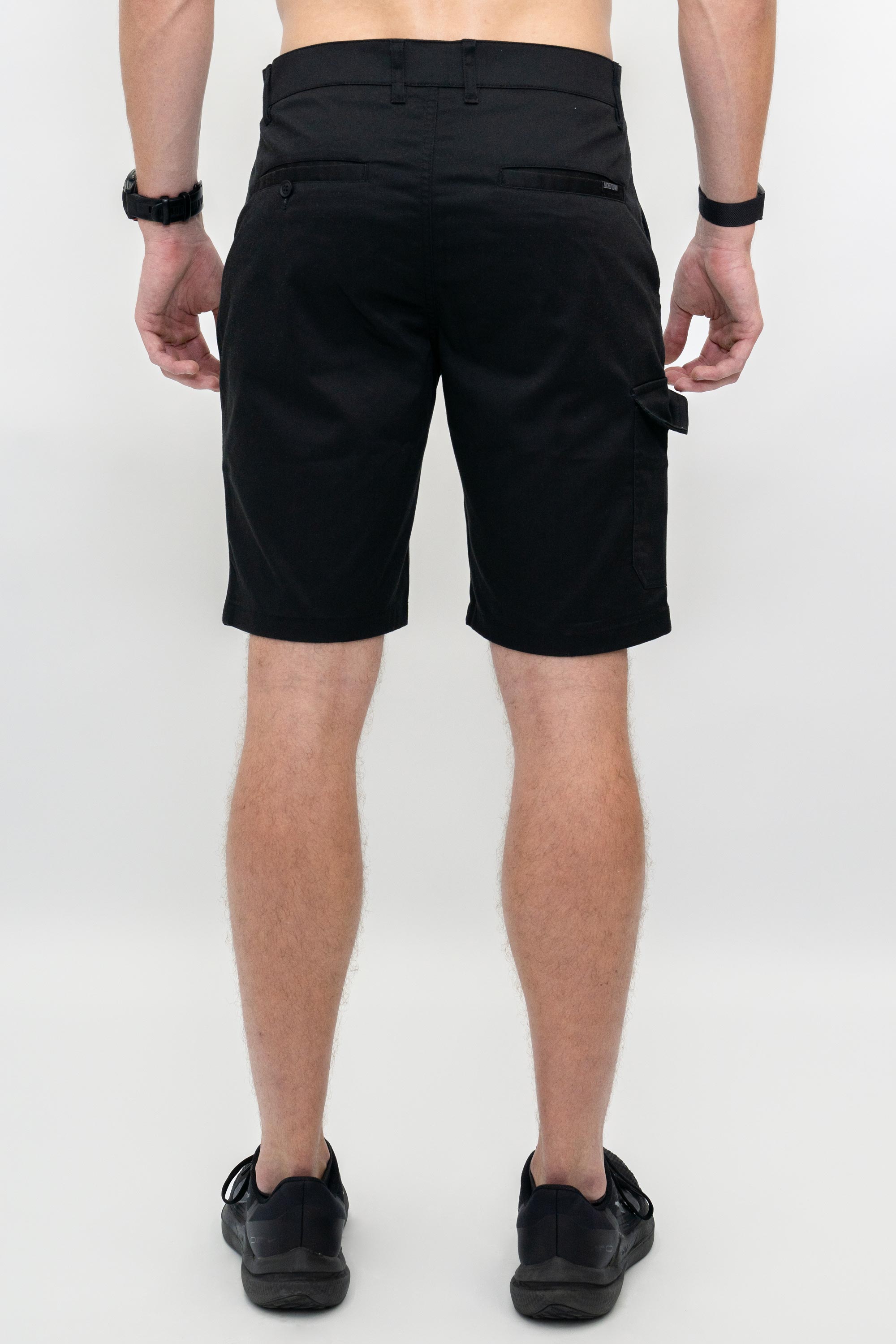 Locked Down Brands Premium Track Cargo Short - Black | Back View