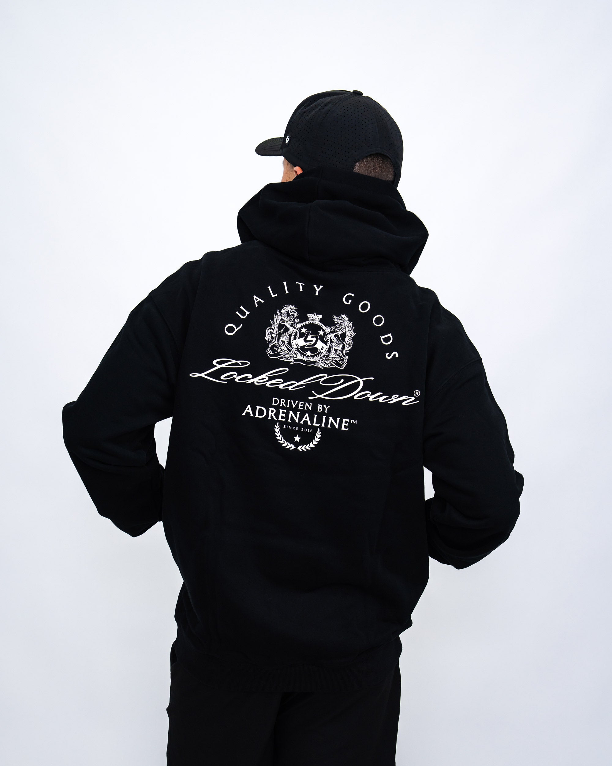 Locked Down Brands Premium Oversized Cooldown Hoodie - Black